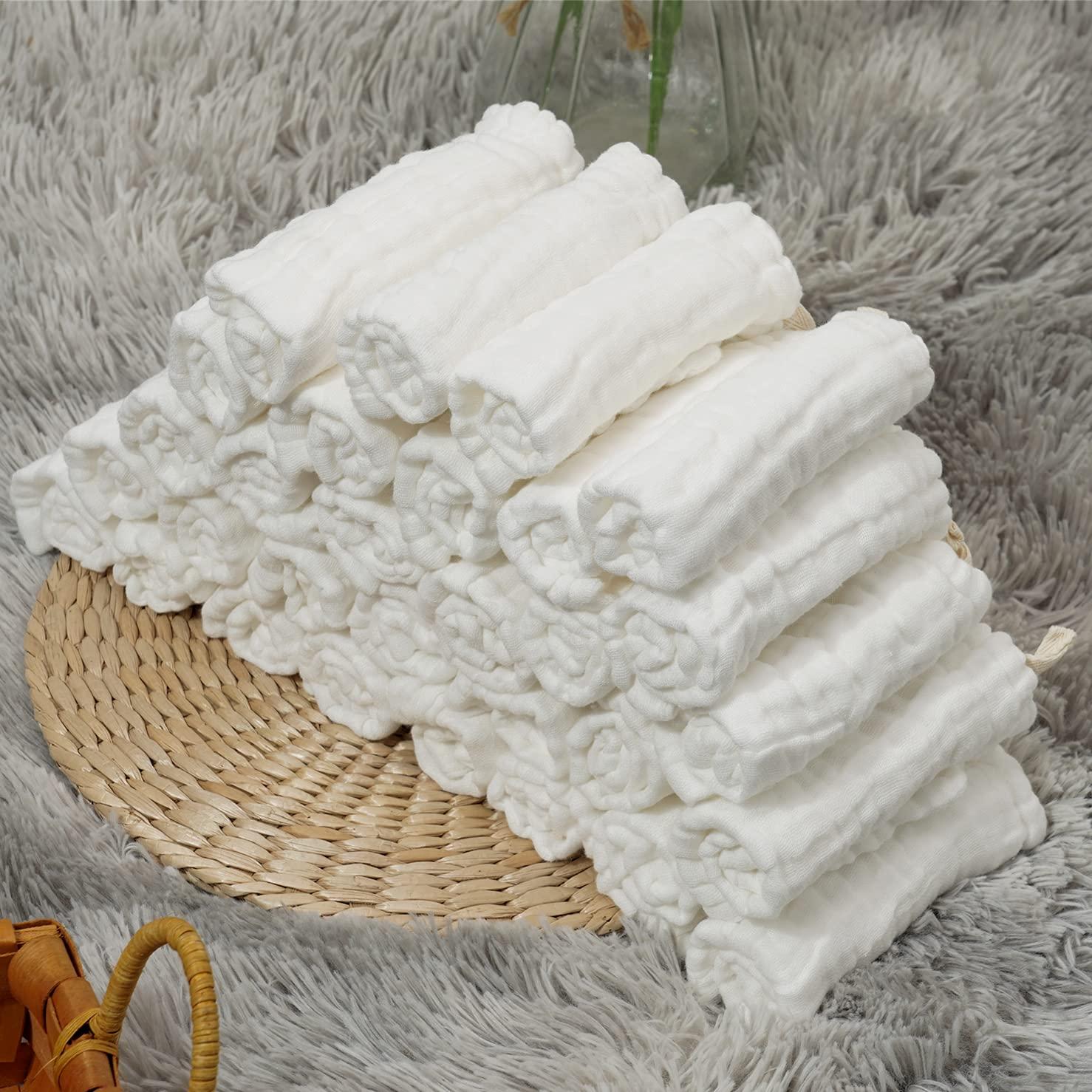 Toallitas de Muselina VIVANA 30x30 cm - 30 Piezas Algodón Suave