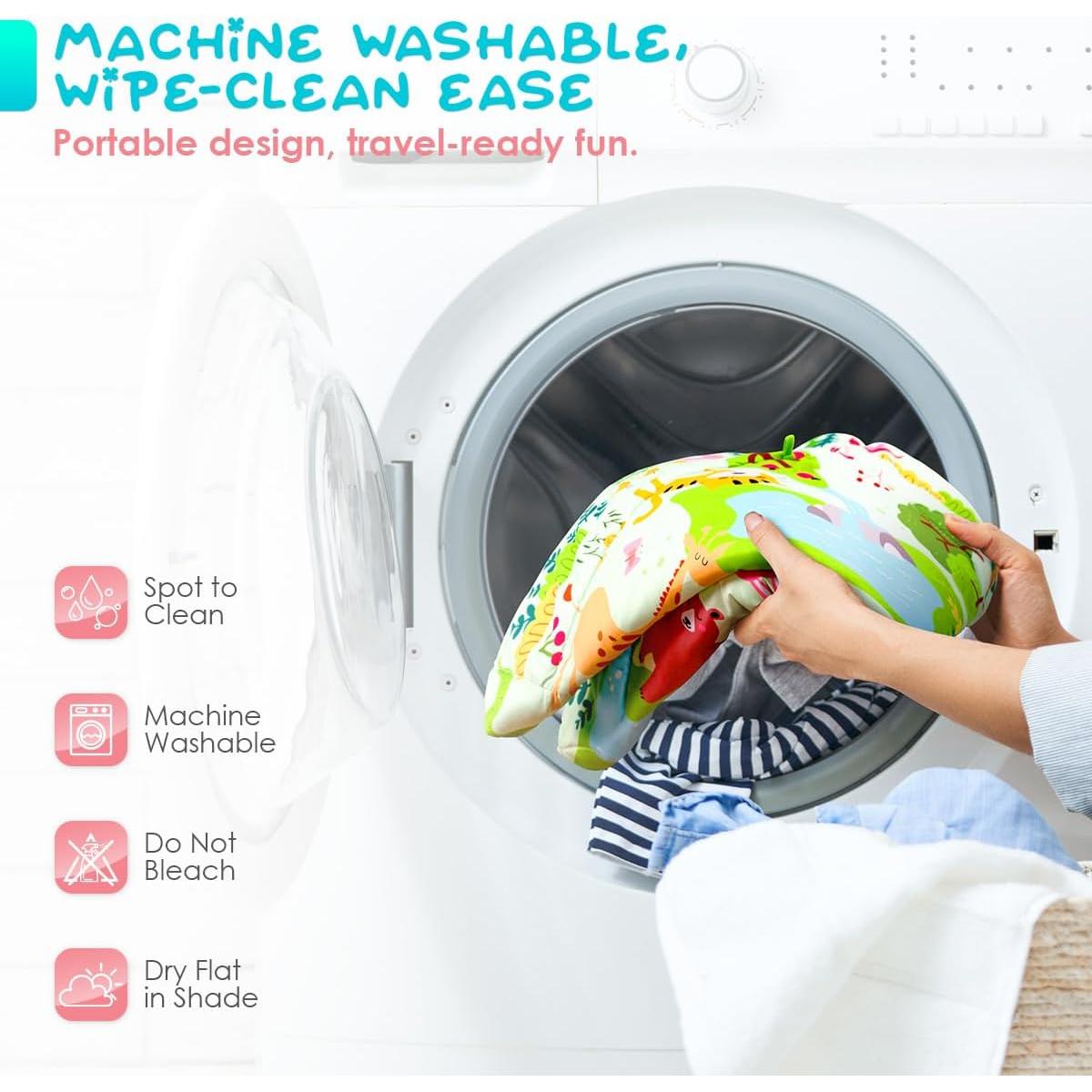 Alfombra de Juego para Bebés Lulunemo BG002 - 110x97 cm con 6 Juguetes