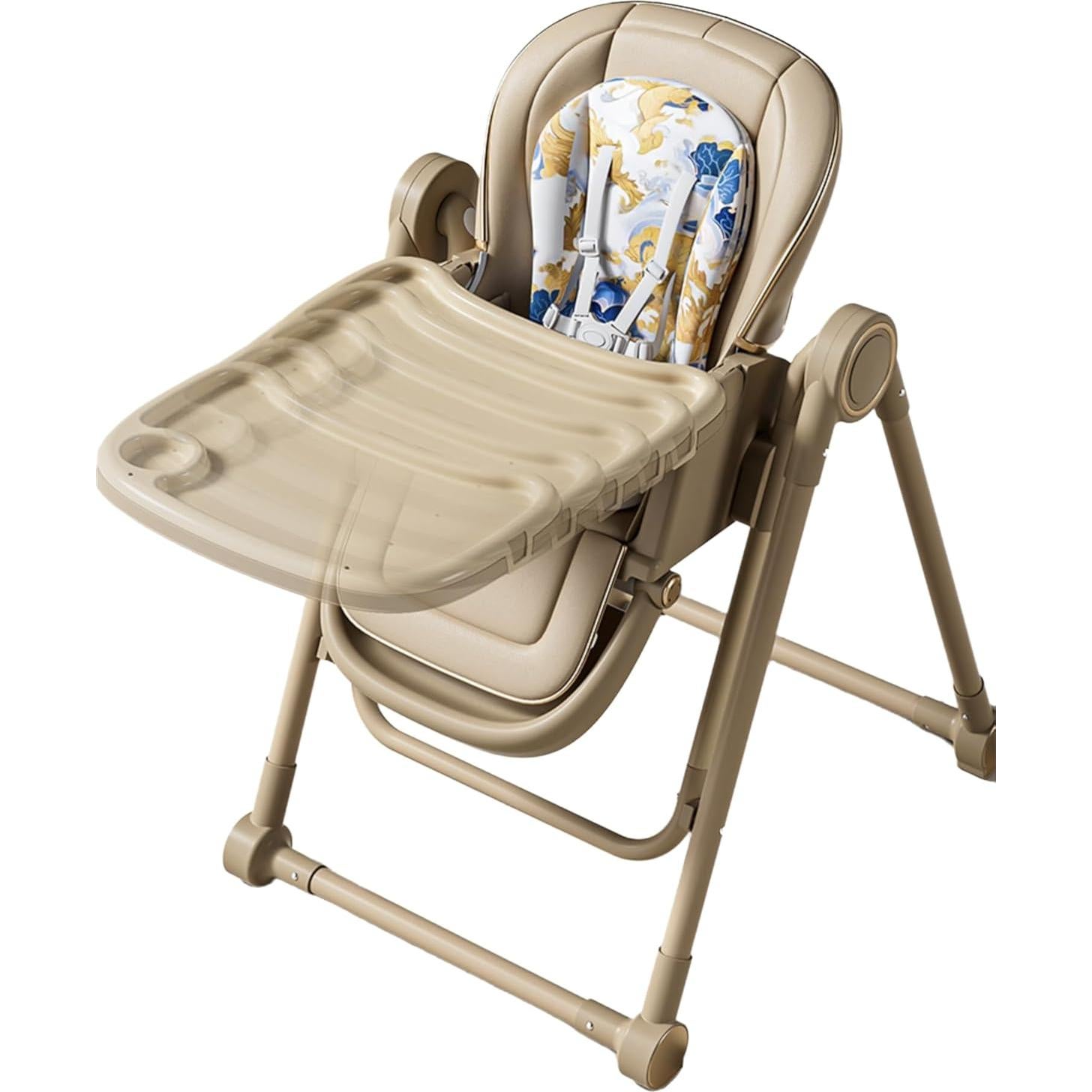 Silla Alta Multifuncional Plegable para Bebés 8 en 1 Marrón