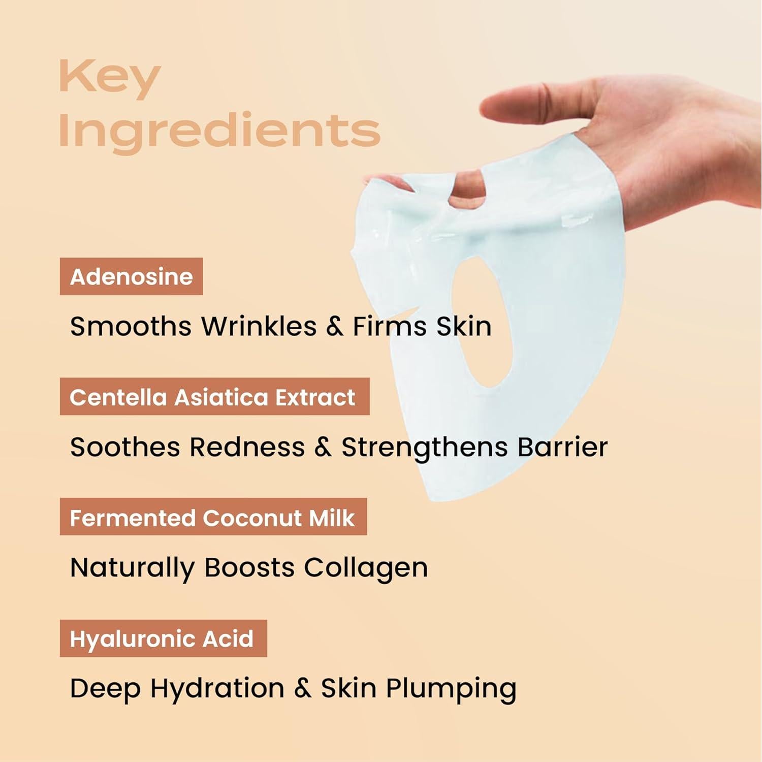 Mascarilla Facial de Colágeno Body Restore - 5 Paquetes