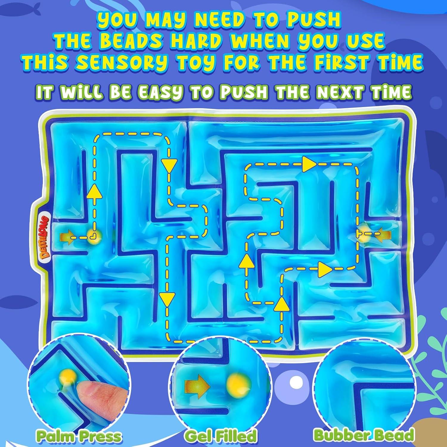 Laberinto Sensorial de Canicas Demilong - Juguete Antiestrés 12.7x20.3cm