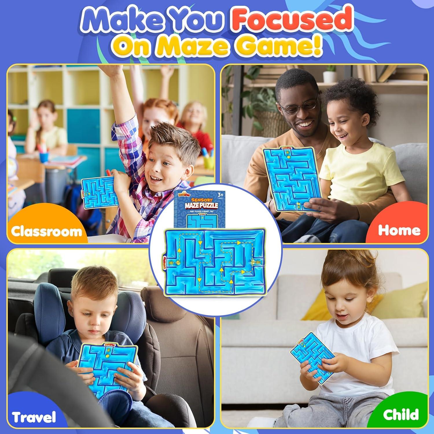 Laberinto Sensorial de Canicas Demilong - Juguete Antiestrés 12.7x20.3cm