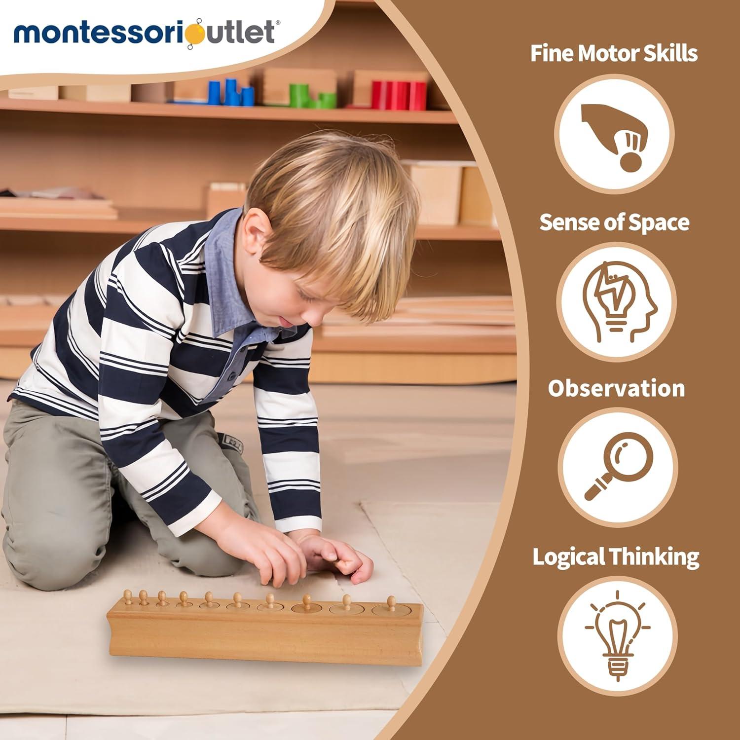 Bloque Cilíndrico Montessori Outlet para Niños 3-6 Años