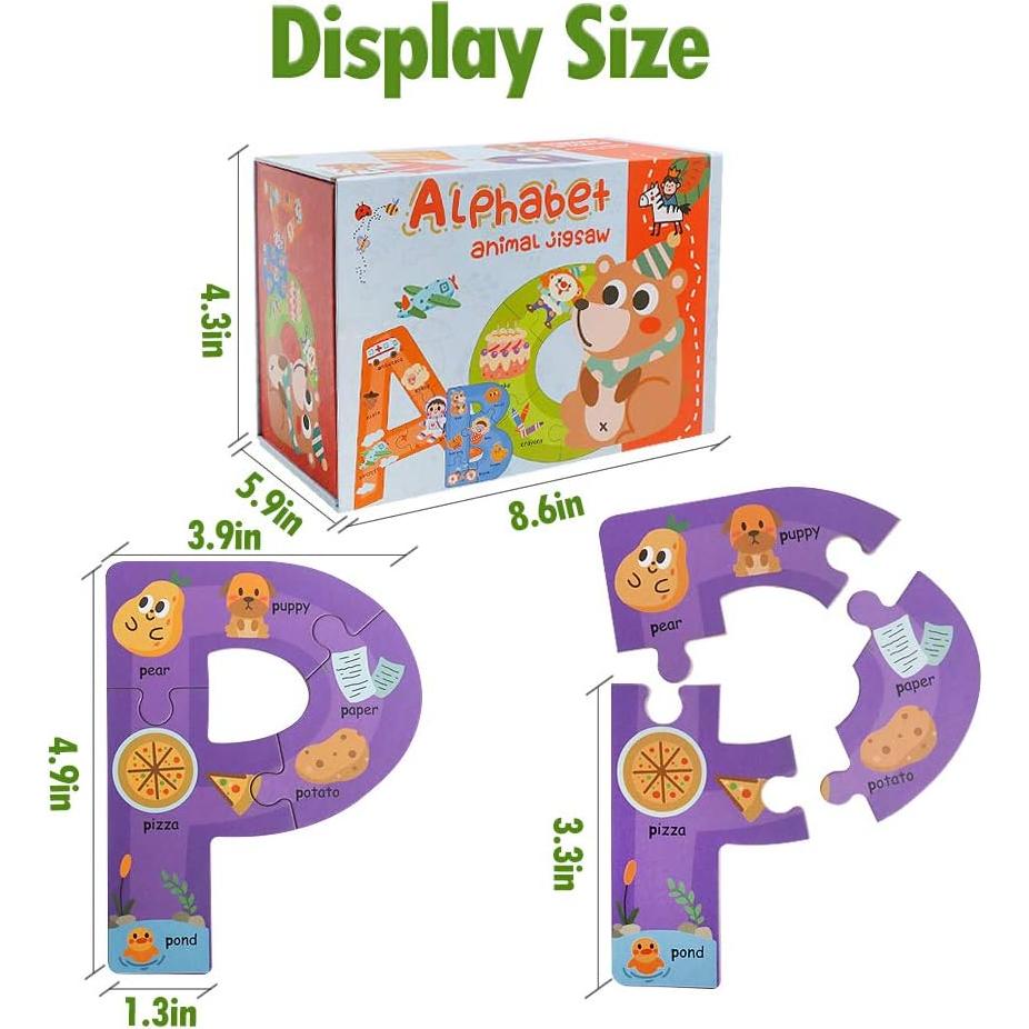 Rompecabezas de Letras Jumbo de Madera JCREN 85 Piezas Educativo