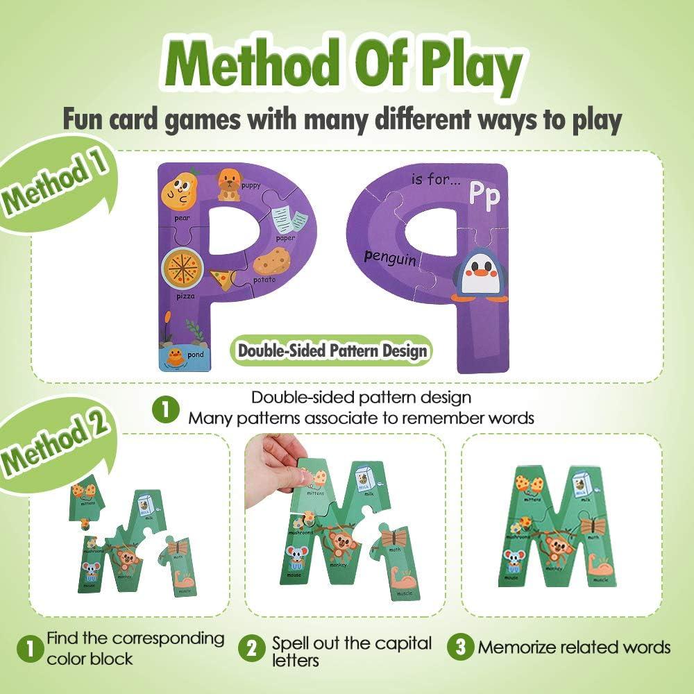 Rompecabezas de Letras Jumbo de Madera JCREN 85 Piezas Educativo