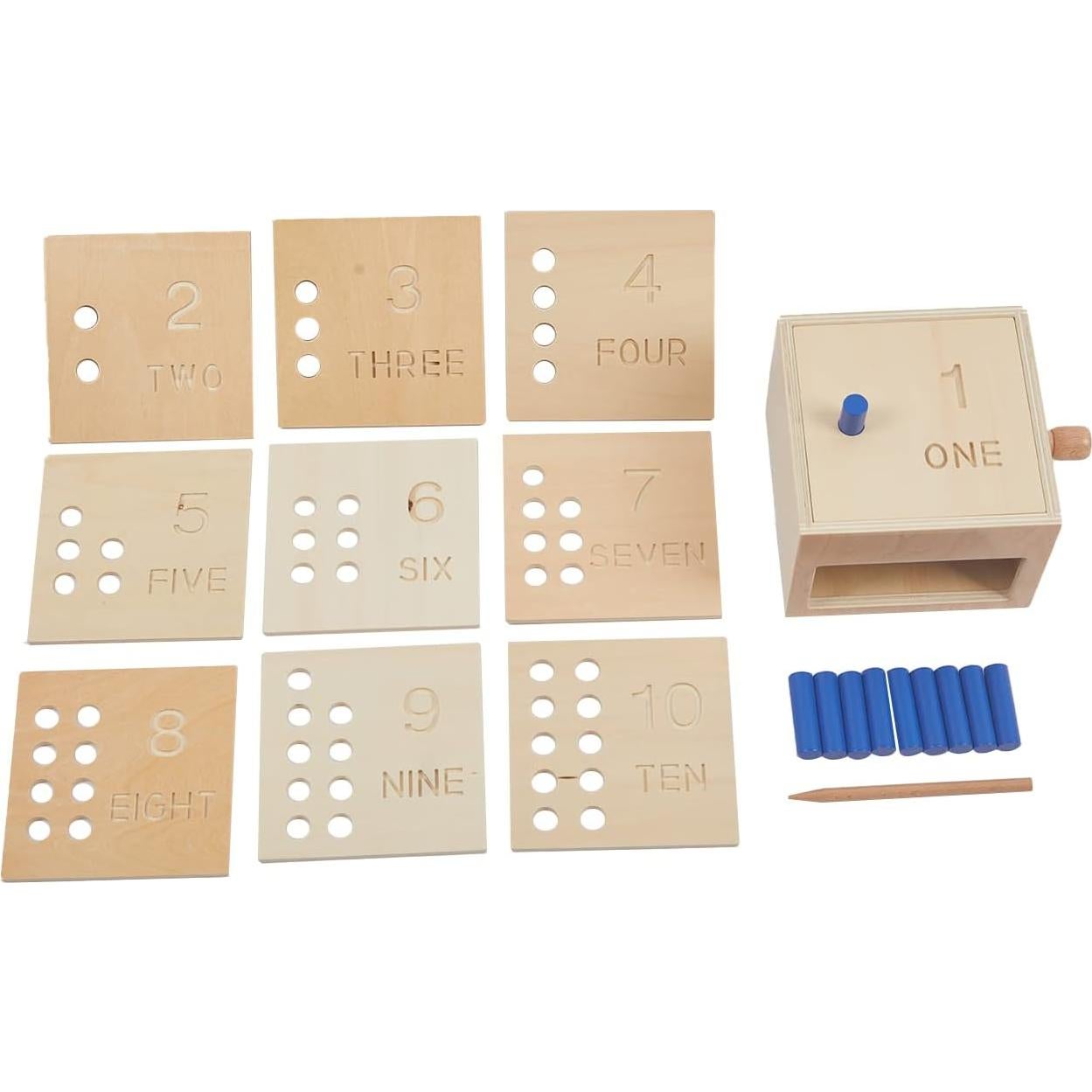 Juego Educativo de Contar Adena Montessori - Picos de Madera