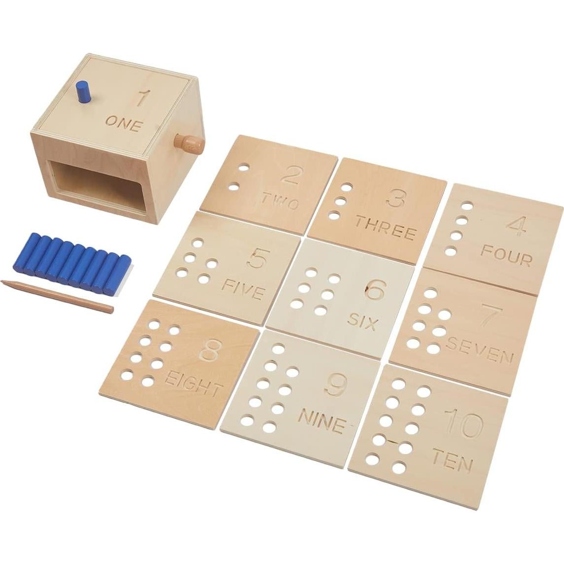 Juego Educativo de Contar Adena Montessori - Picos de Madera