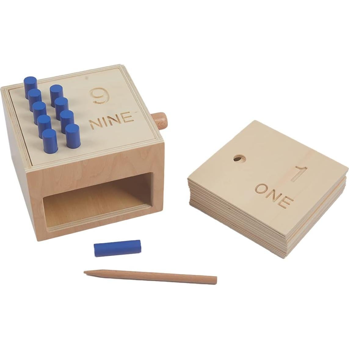 Juego Educativo de Contar Adena Montessori - Picos de Madera