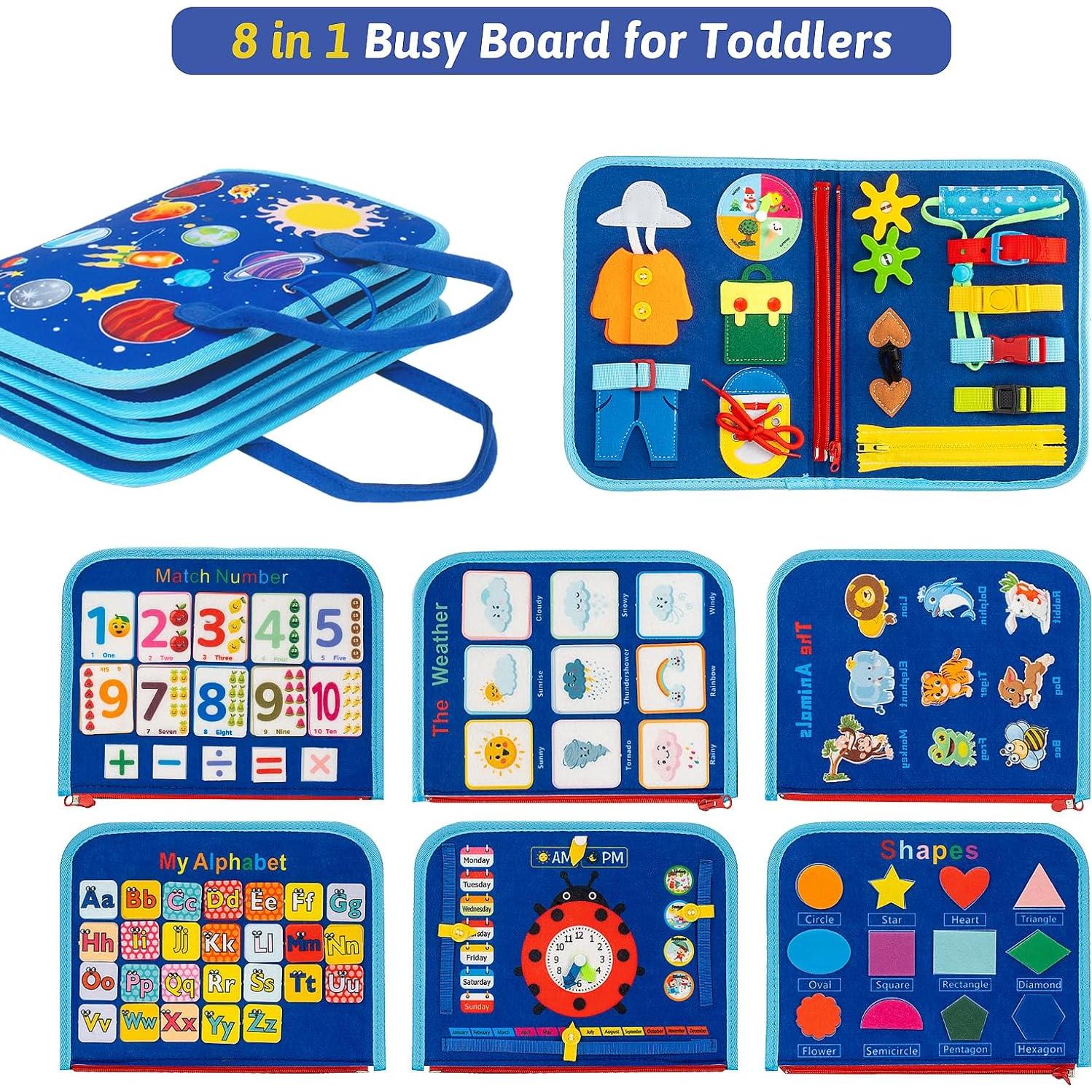 Tablero Ocupado Montessori AIXMEET Azul 28x22cm para Niños 1-6 Años