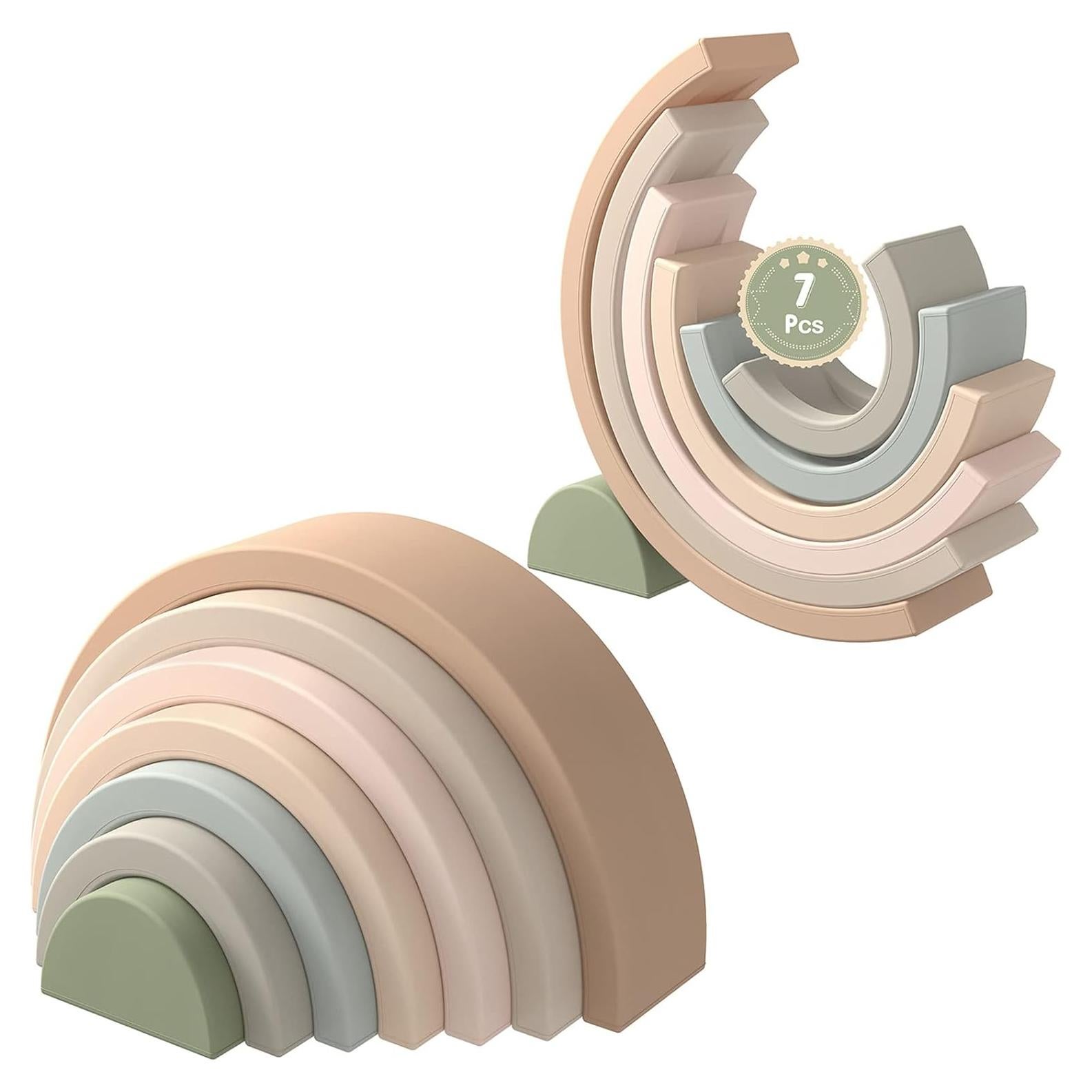 Juguete Apilable Arcoíris MCGMITT de Silicona 7 Capas