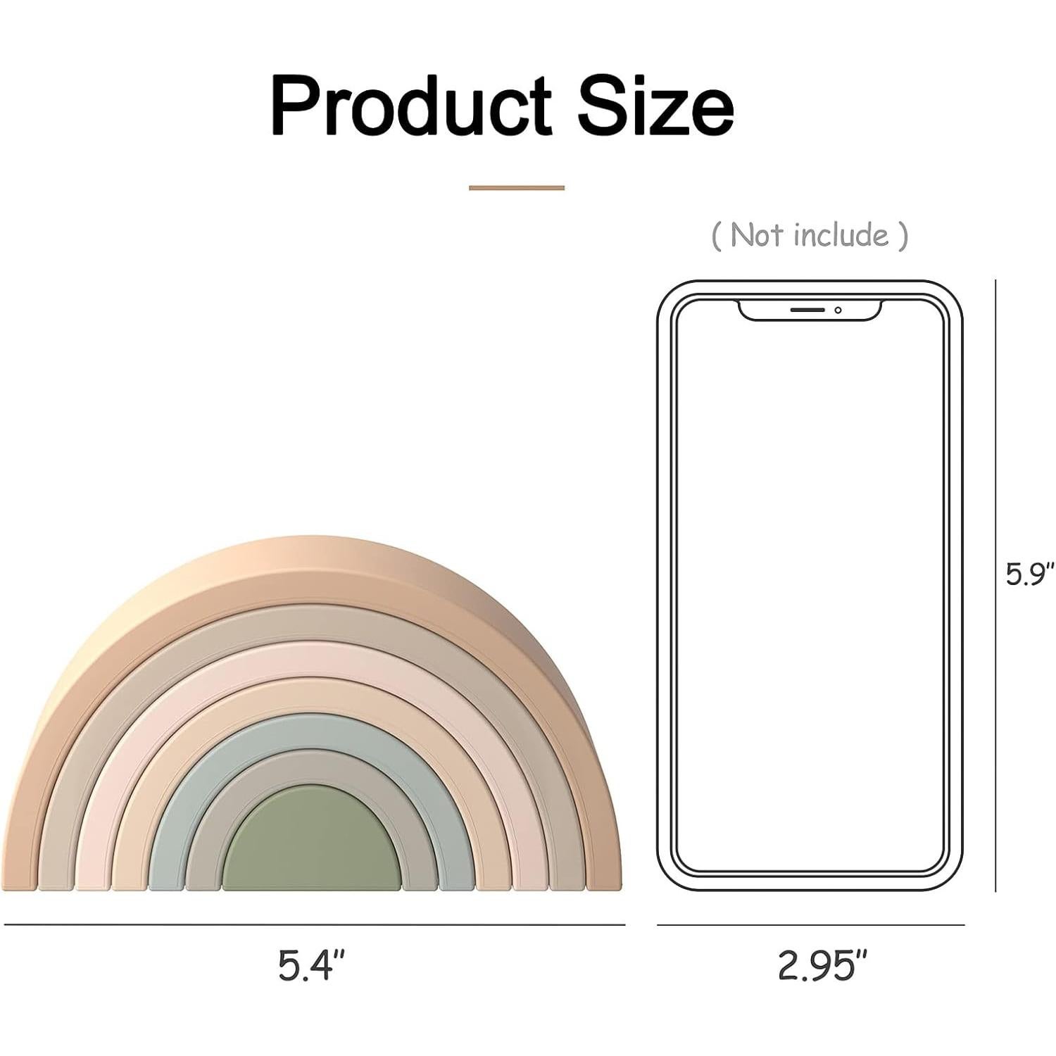 Juguete Apilable Arcoíris MCGMITT de Silicona 7 Capas