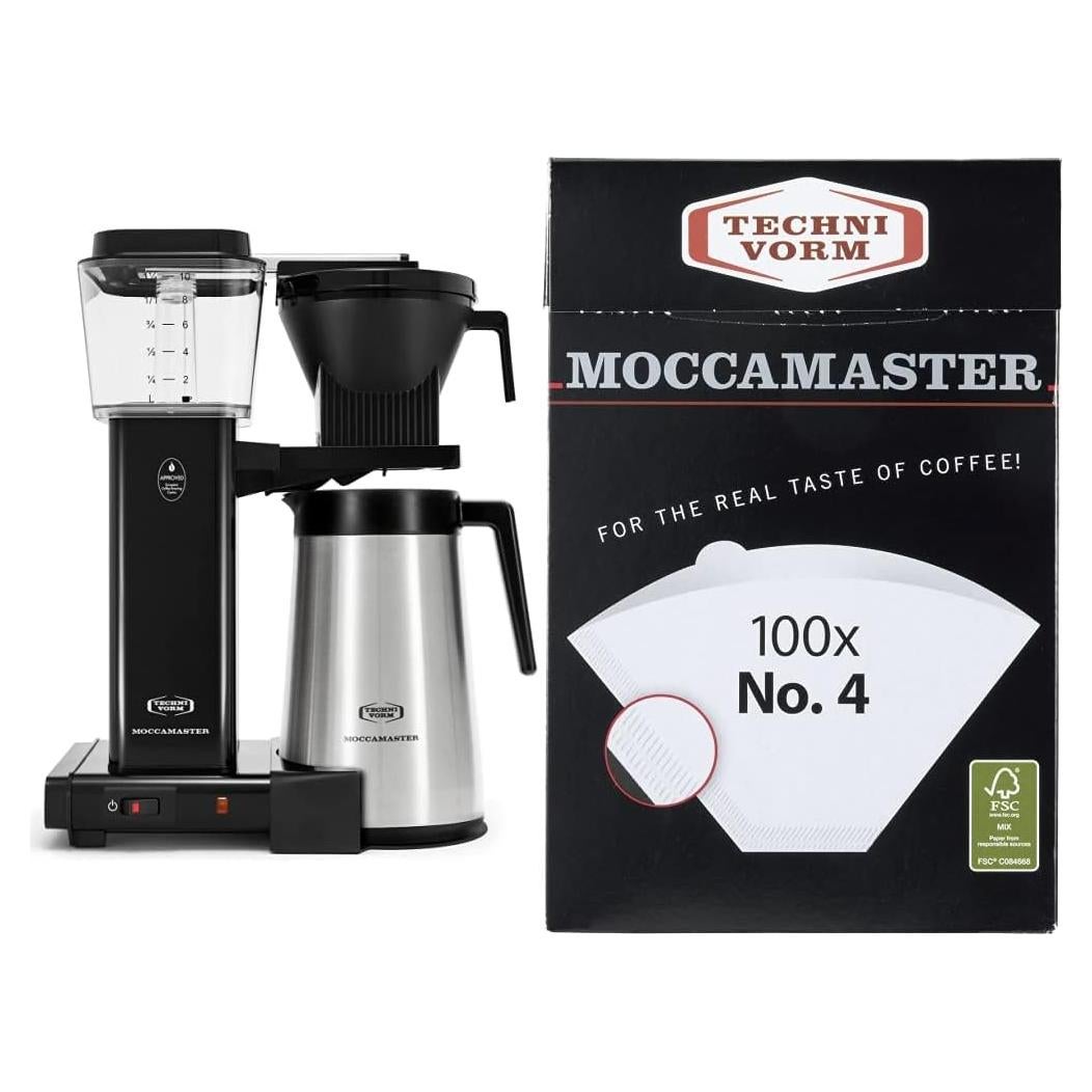 Cafetera Moccamaster KBGT 10 Tazas 1.25L Negra + Filtros #4