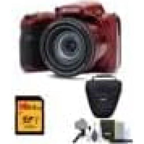 Cámara Digital Kodak PIXPRO AZ425 20MP Zoom 42x Rojo + Accesorios