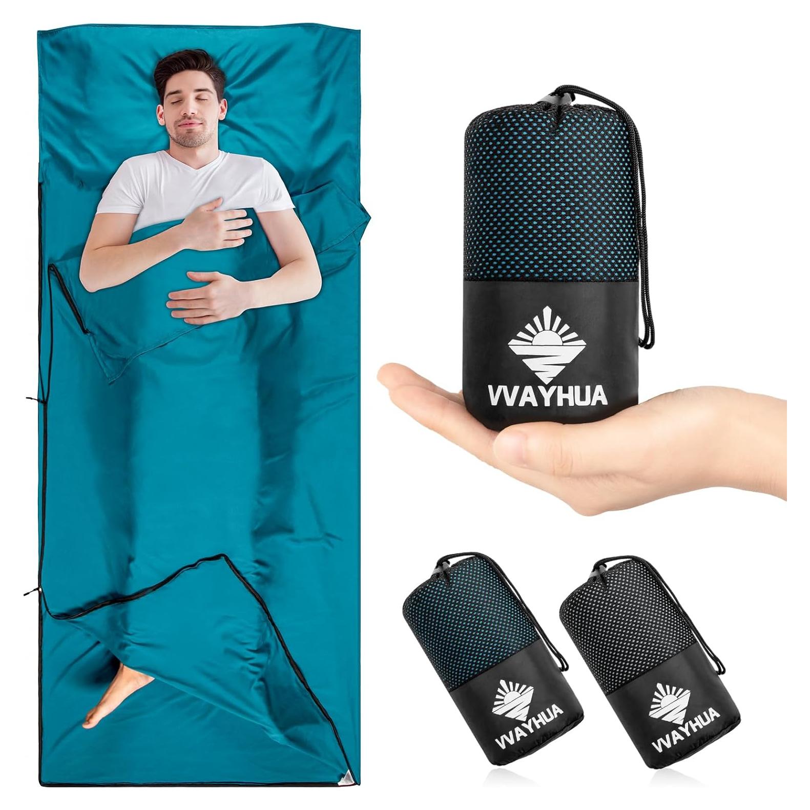 Forro de Saco de Dormir VVAYHUA Satén 220x90 cm Azul