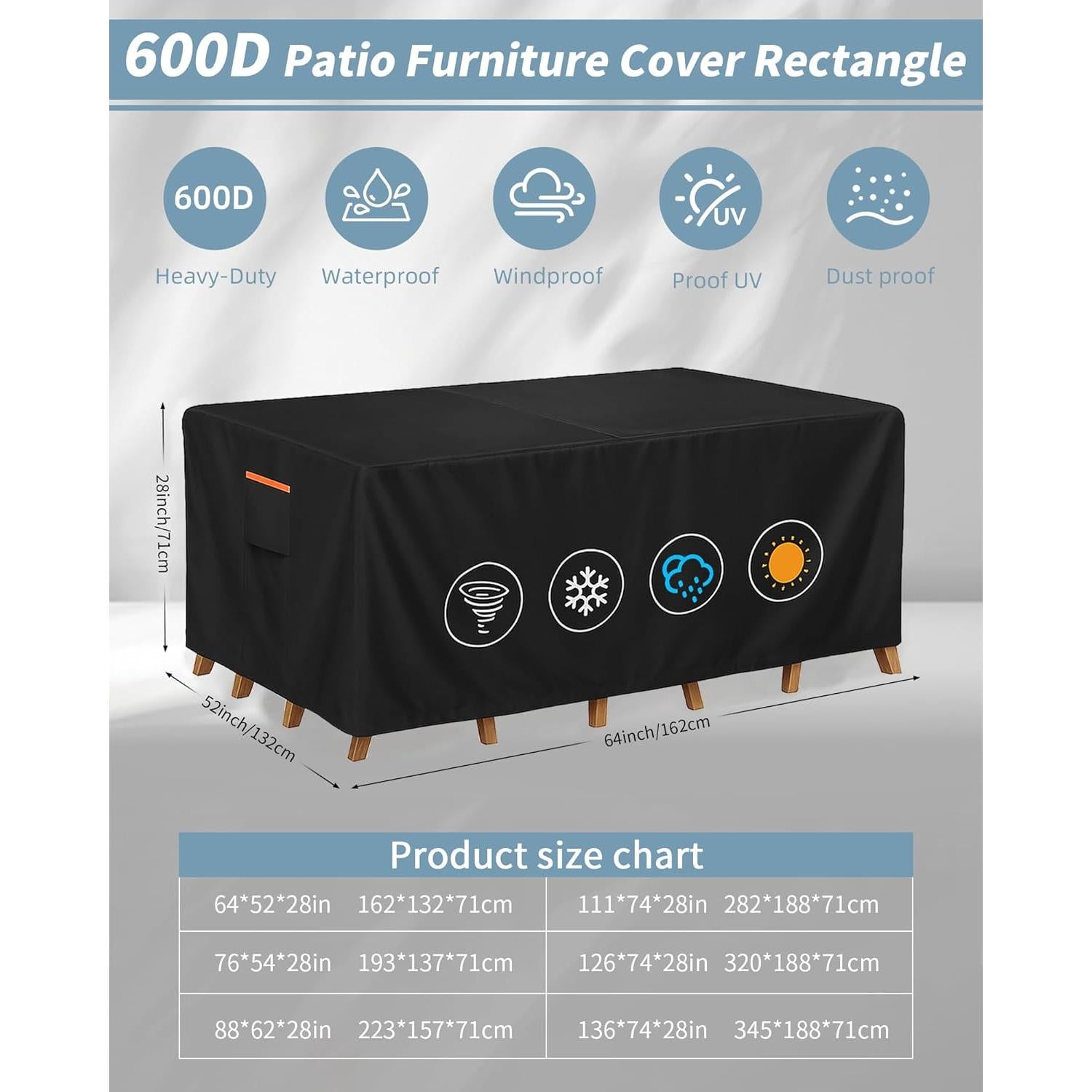 Cubierta Impermeable para Muebles Exteriores BRUXOLAY 162x132cm