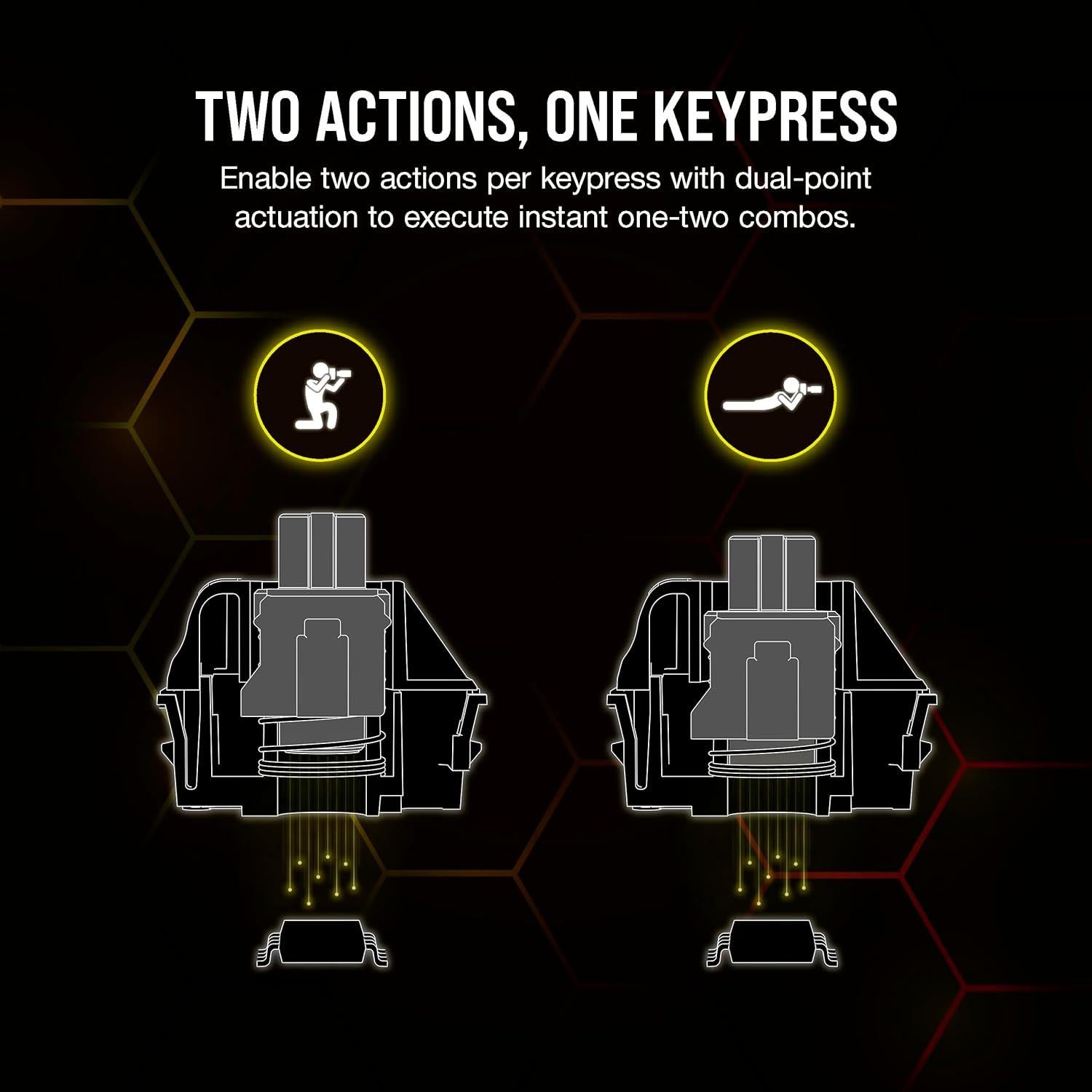 Teclado Mecánico Corsair K70 MAX RGB Ajustable 8000Hz Negro