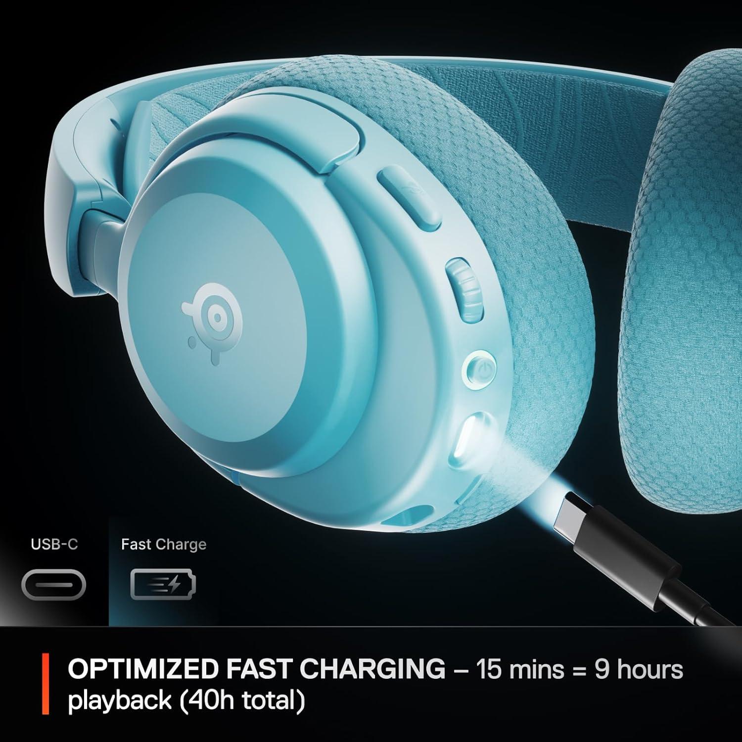 Auriculares Gaming Inalámbricos SteelSeries Arctis Nova 3P Aqua - 40h Batería