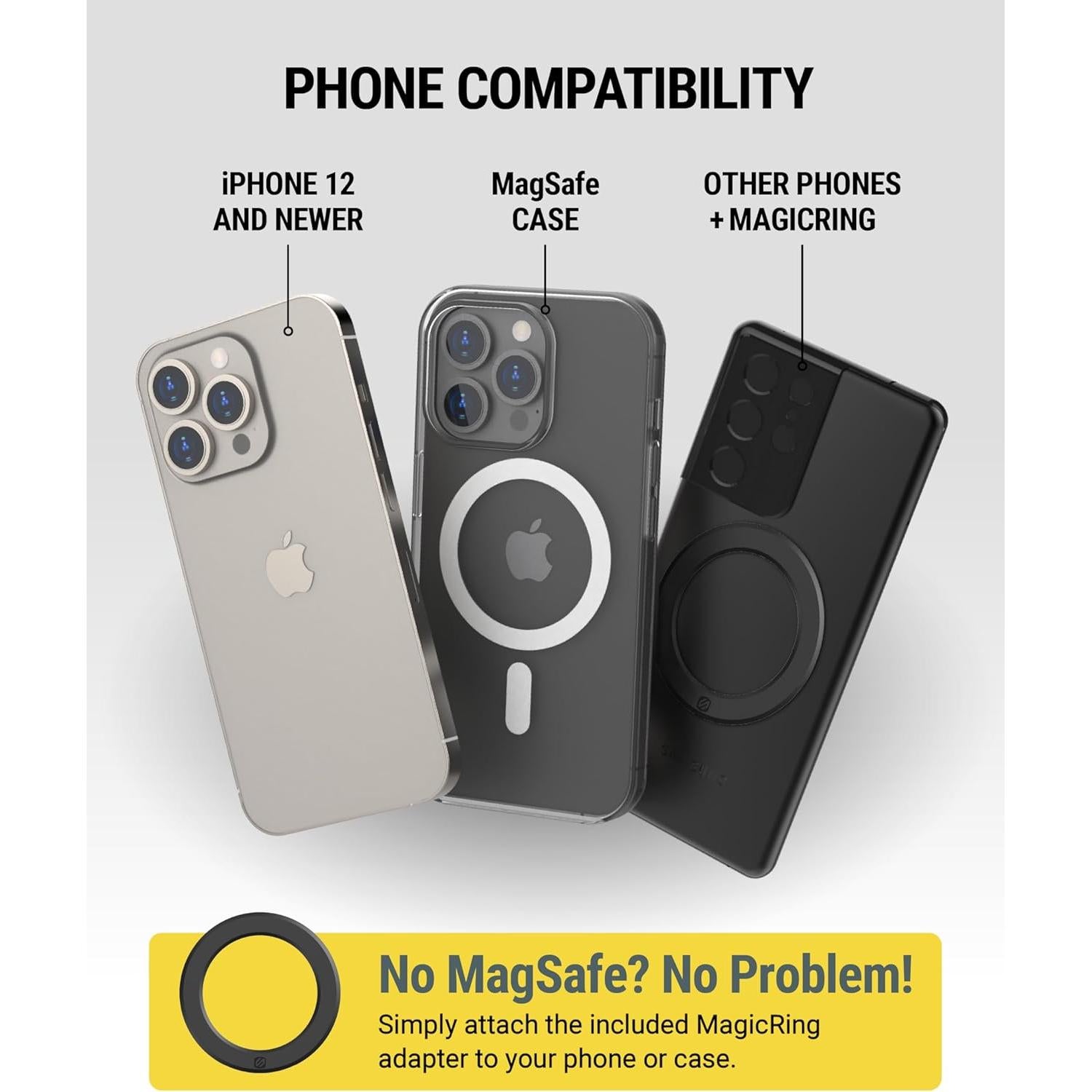 Soporte Magnético Scosche MPMSODVM MagicMount Pro MS 4-en-1 para iPhone 16/15/14/13/12