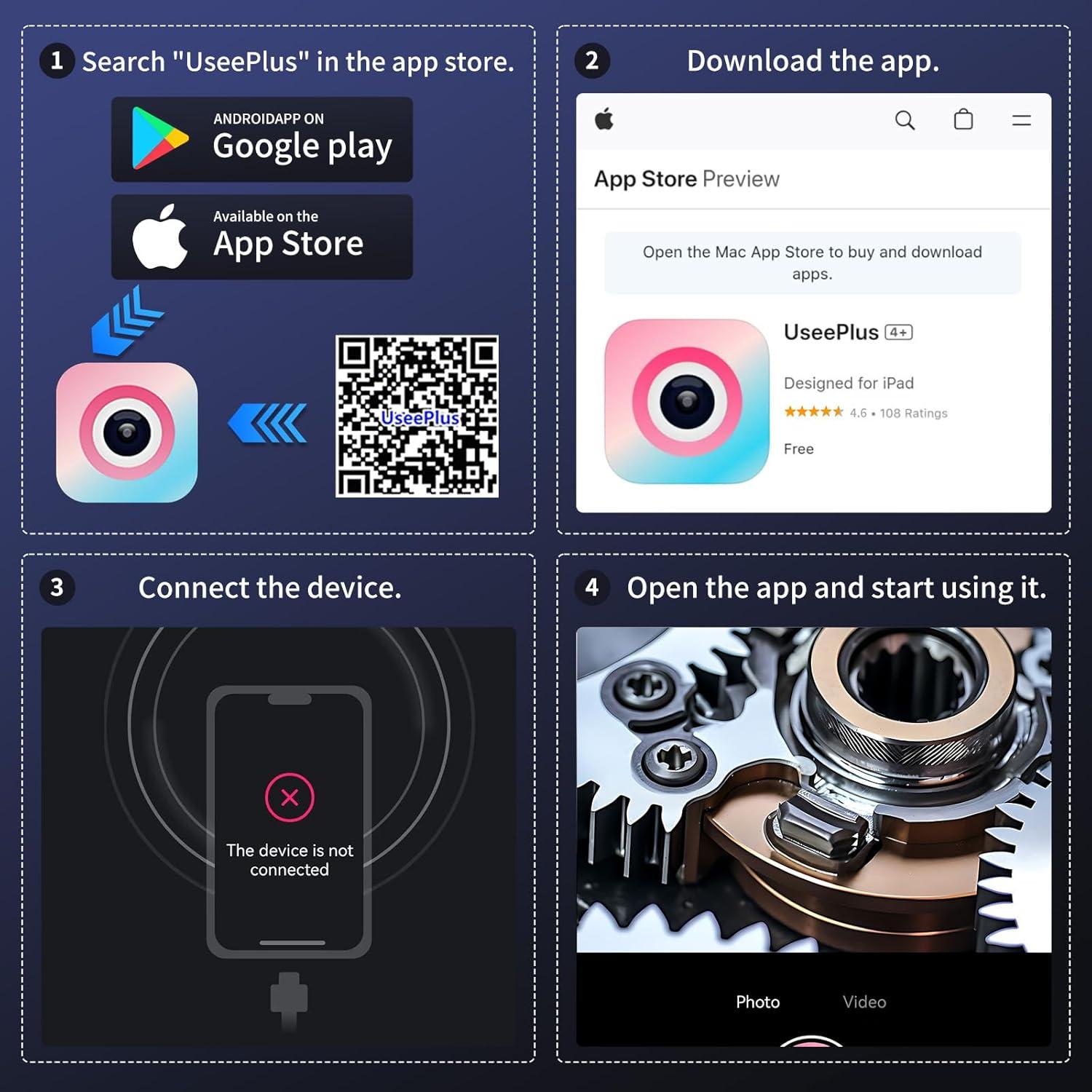 Cámara Endoscópica CTEOUNPT Doble Lente 1920P HD 5m USB