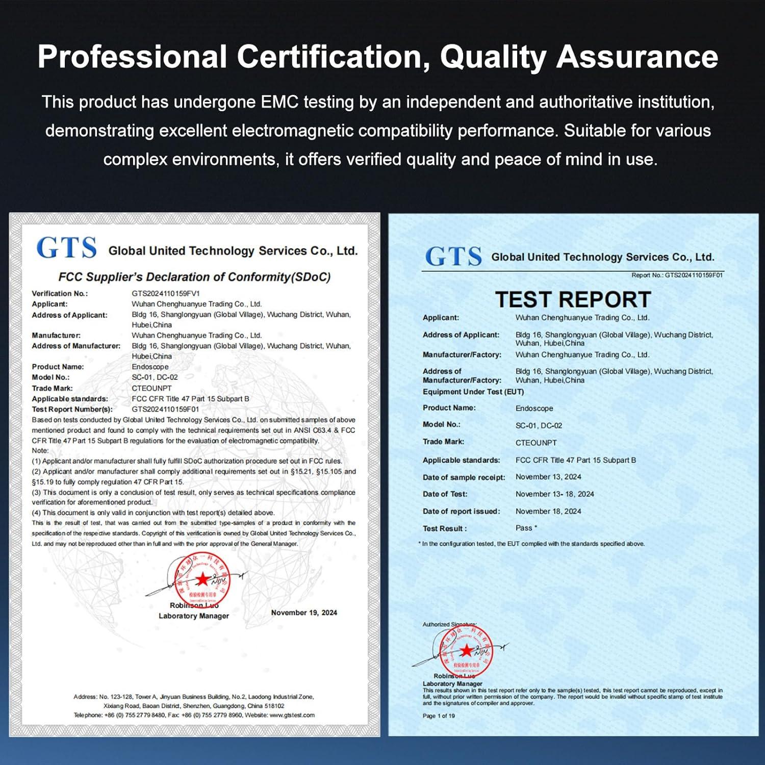 Cámara Endoscópica CTEOUNPT Doble Lente 1920P HD 5m USB