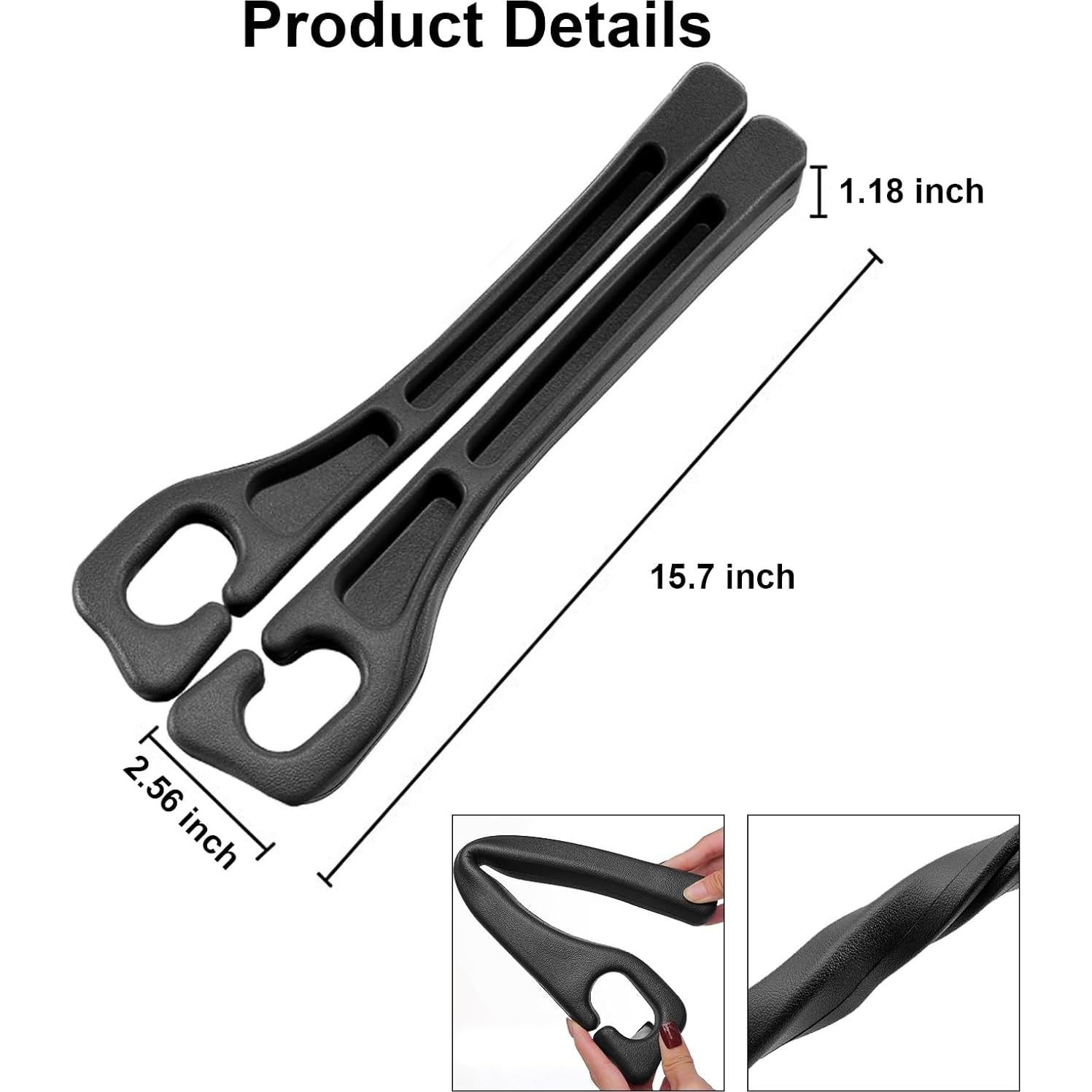 Relleno Espacio Asientos Coche VKHMGDFS LT-02 2 Piezas Negro