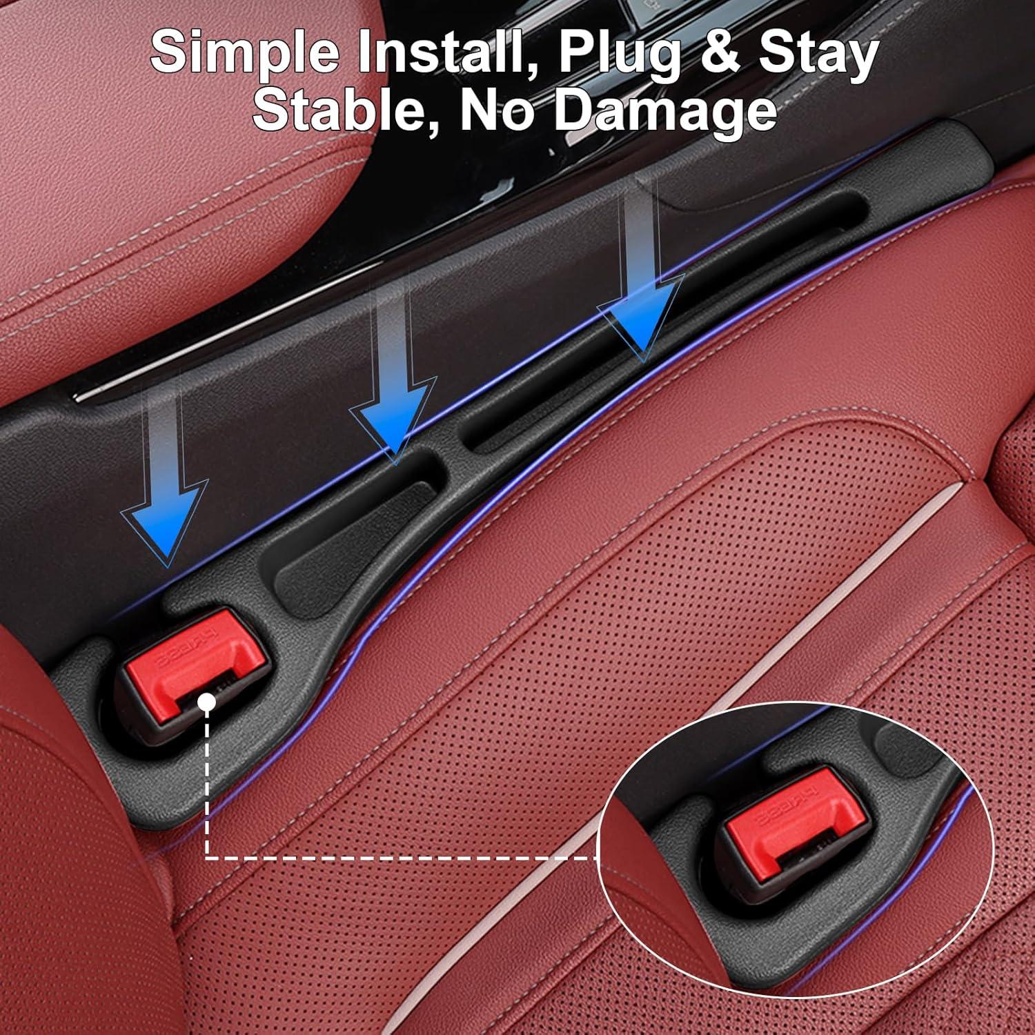 Relleno Espacio Asientos Coche VKHMGDFS LT-02 2 Piezas Negro