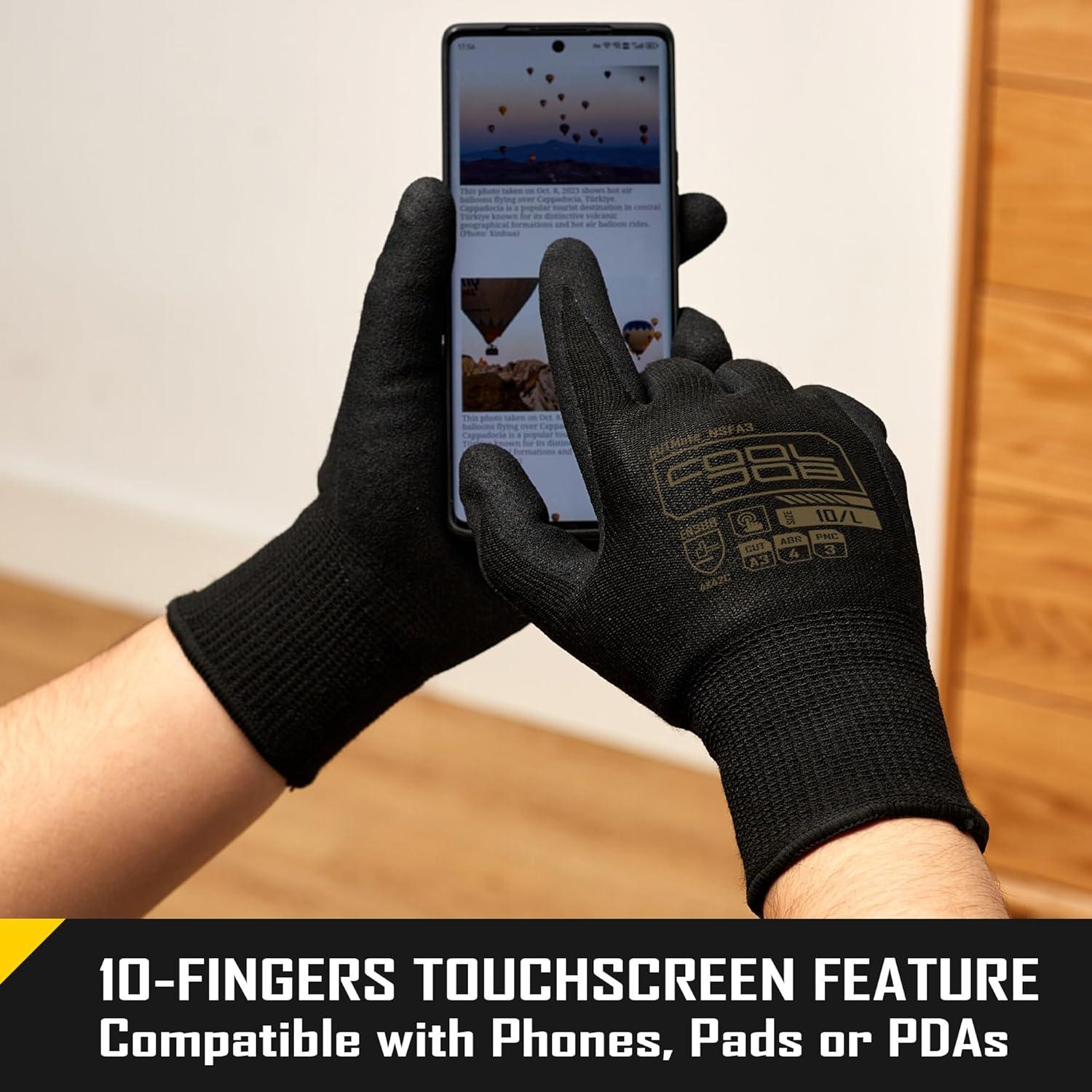 Guantes de Pesca Cooljob A3 Resistentes a Cortes y Antideslizantes