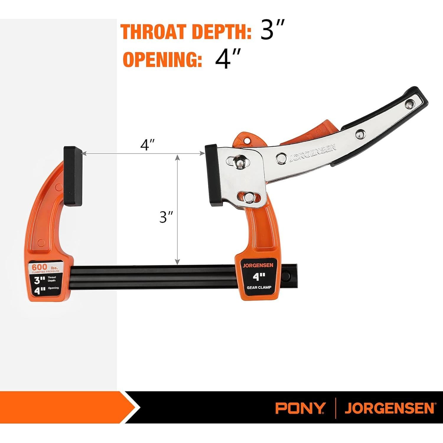 Juego de Abrazaderas de Barra Jorgensen 4" - 2 Paquetes