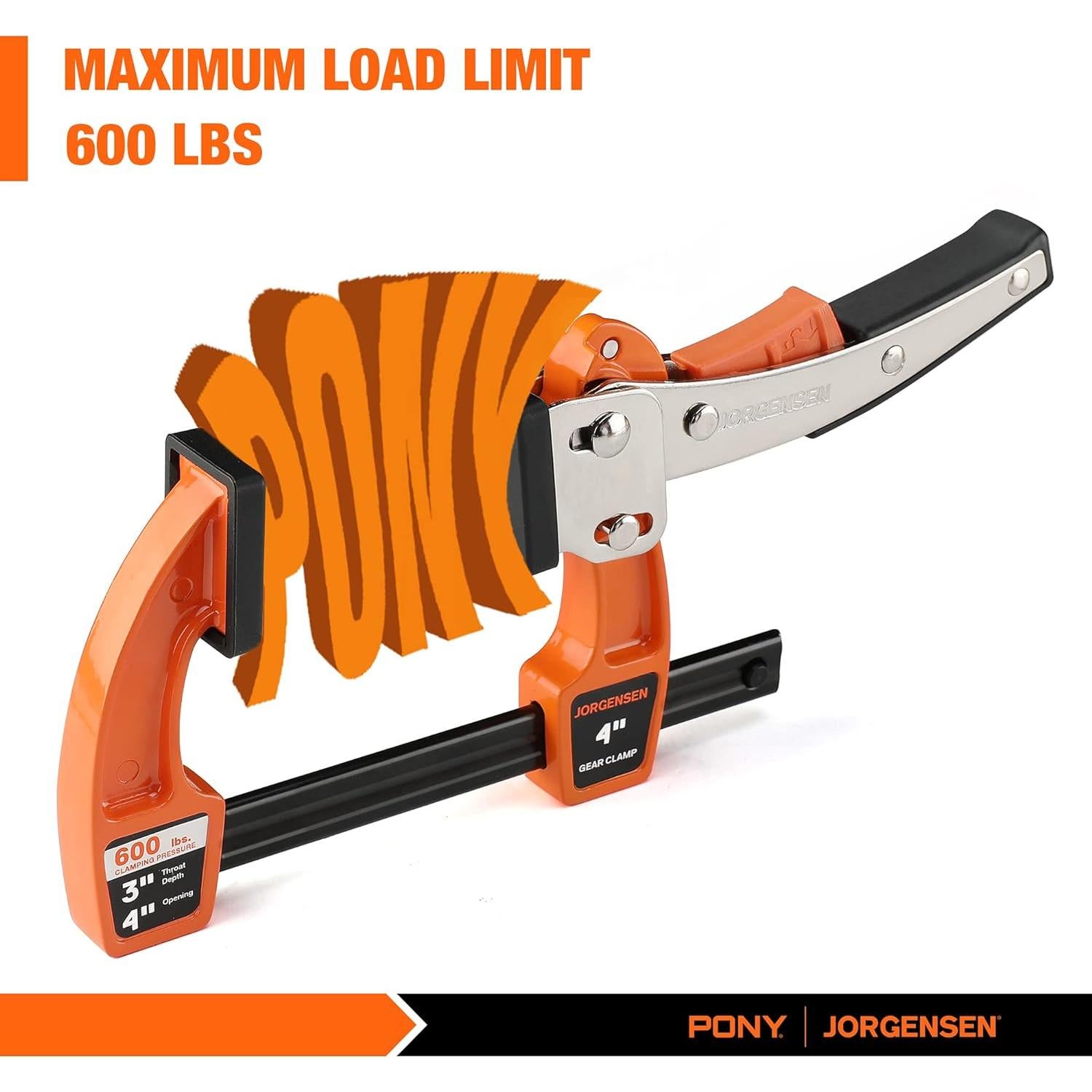 Juego de Abrazaderas de Barra Jorgensen 4" - 2 Paquetes