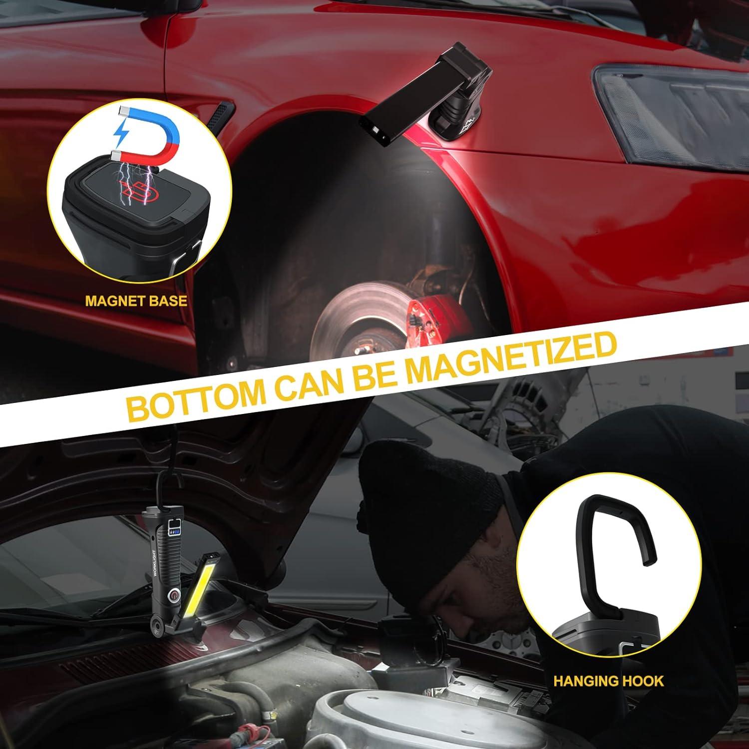 LHOTSE Luz de Trabajo LED Recargable 360° Magnética 500 Lúmenes