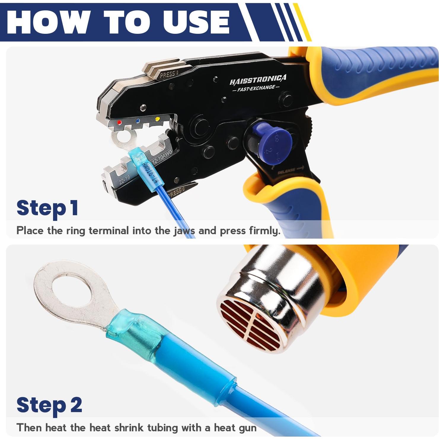 Kit de Conectores Termoretráctiles Haisstronica 120PCS AWG 22-10