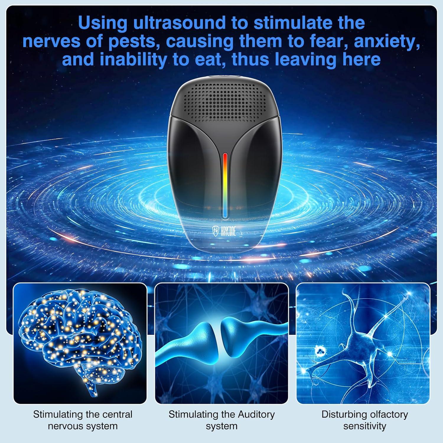 Repelente Ultrasónico Haycone 920 para Insectos y Roedores - 6 Paquetes