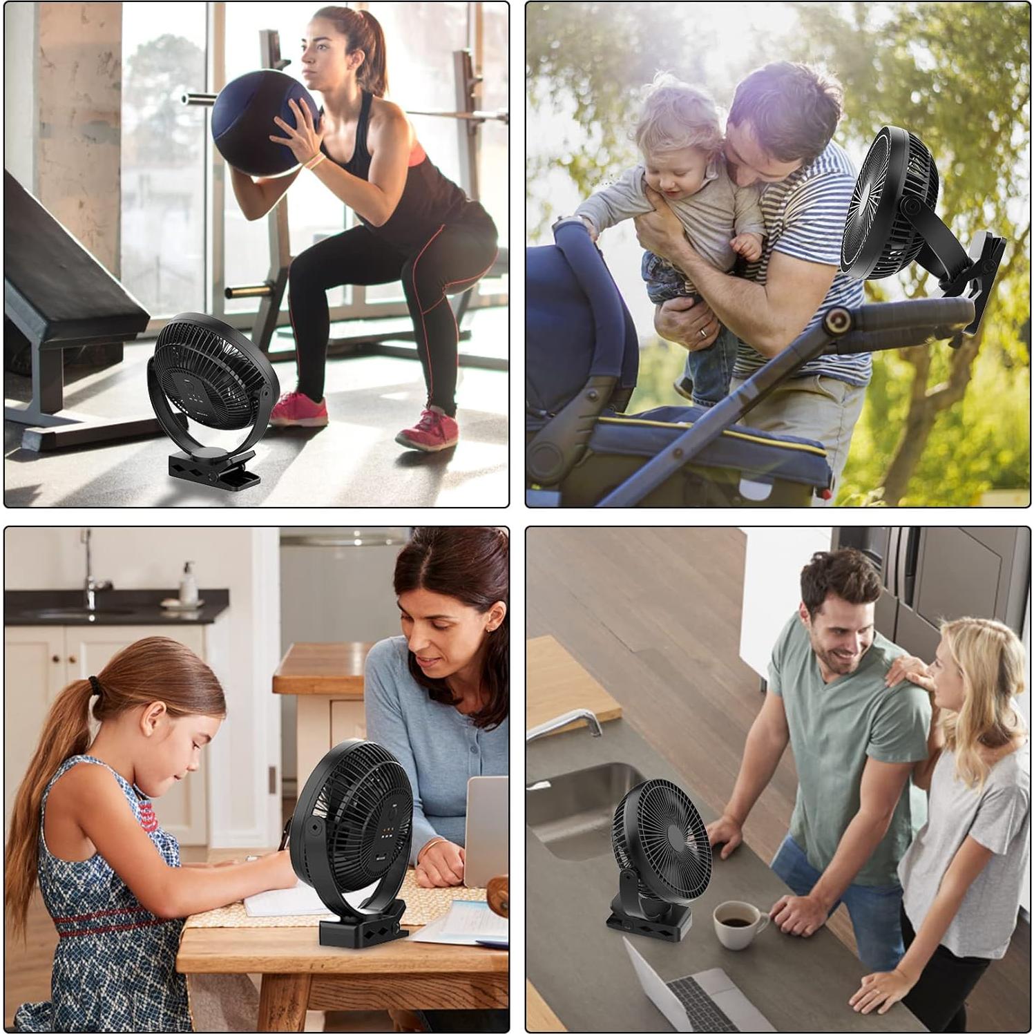 Ventilador Clip Portátil Sukadar TF-29 8" 4 Velocidades