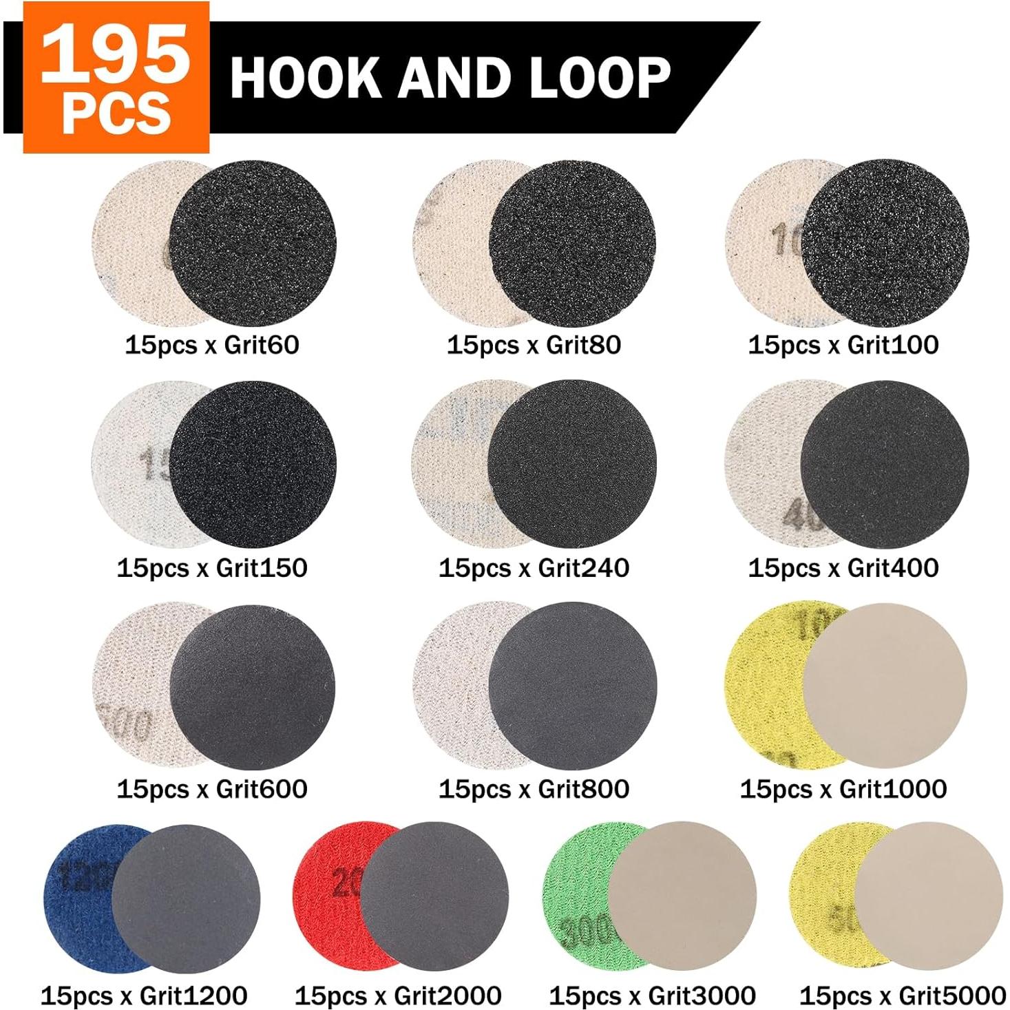 203 Piezas Disco de Lijado 1 Pulgada Avresecie con Almohadillas