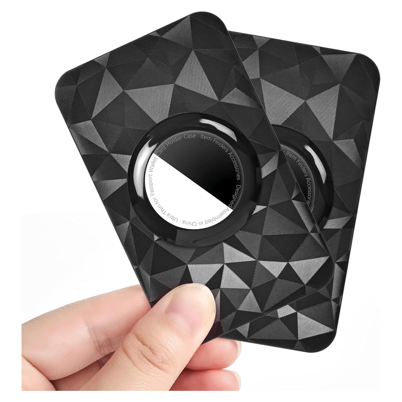 Soporte Ultra Delgado para Airtag Vsagier - 2 Pack Negro