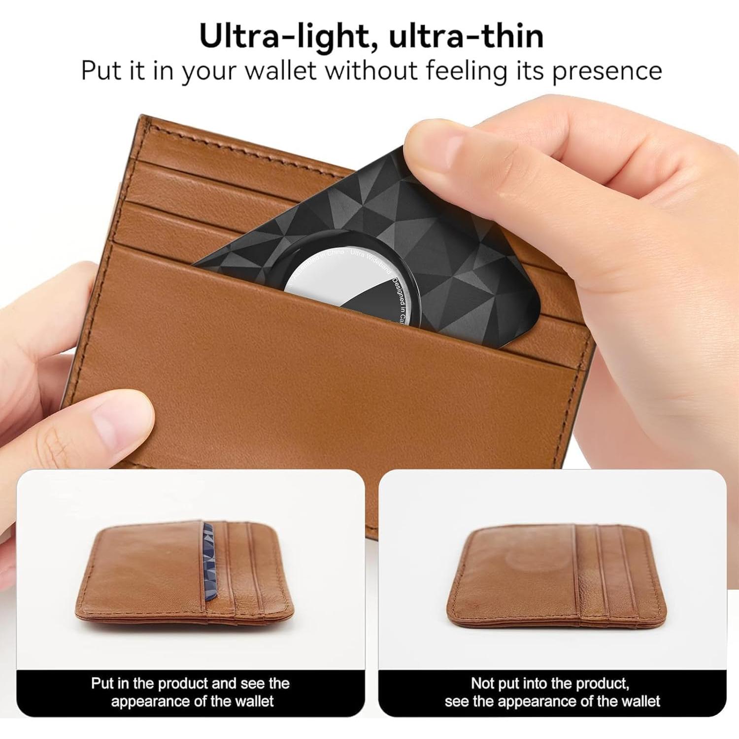 Soporte Ultra Delgado para Airtag Vsagier - 2 Pack Negro