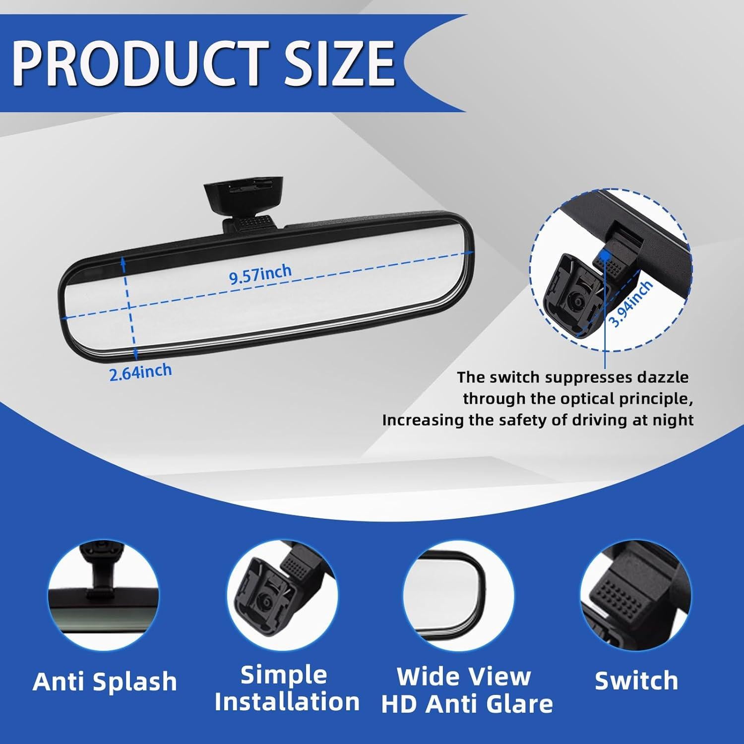 Espejo Retrovisor Toyota RAV4 Yaris Prius 2004-2019 NINGFIST