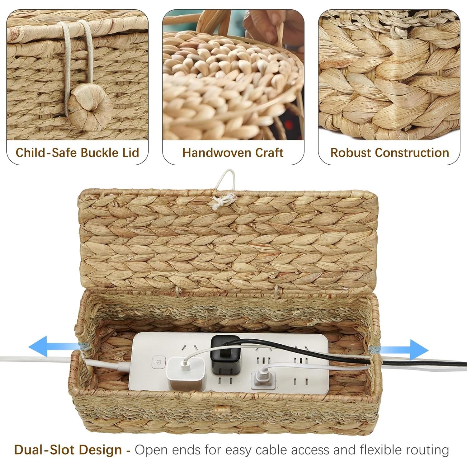 Caja Organizadora de Cables Mediana VinneGenzz Natural
