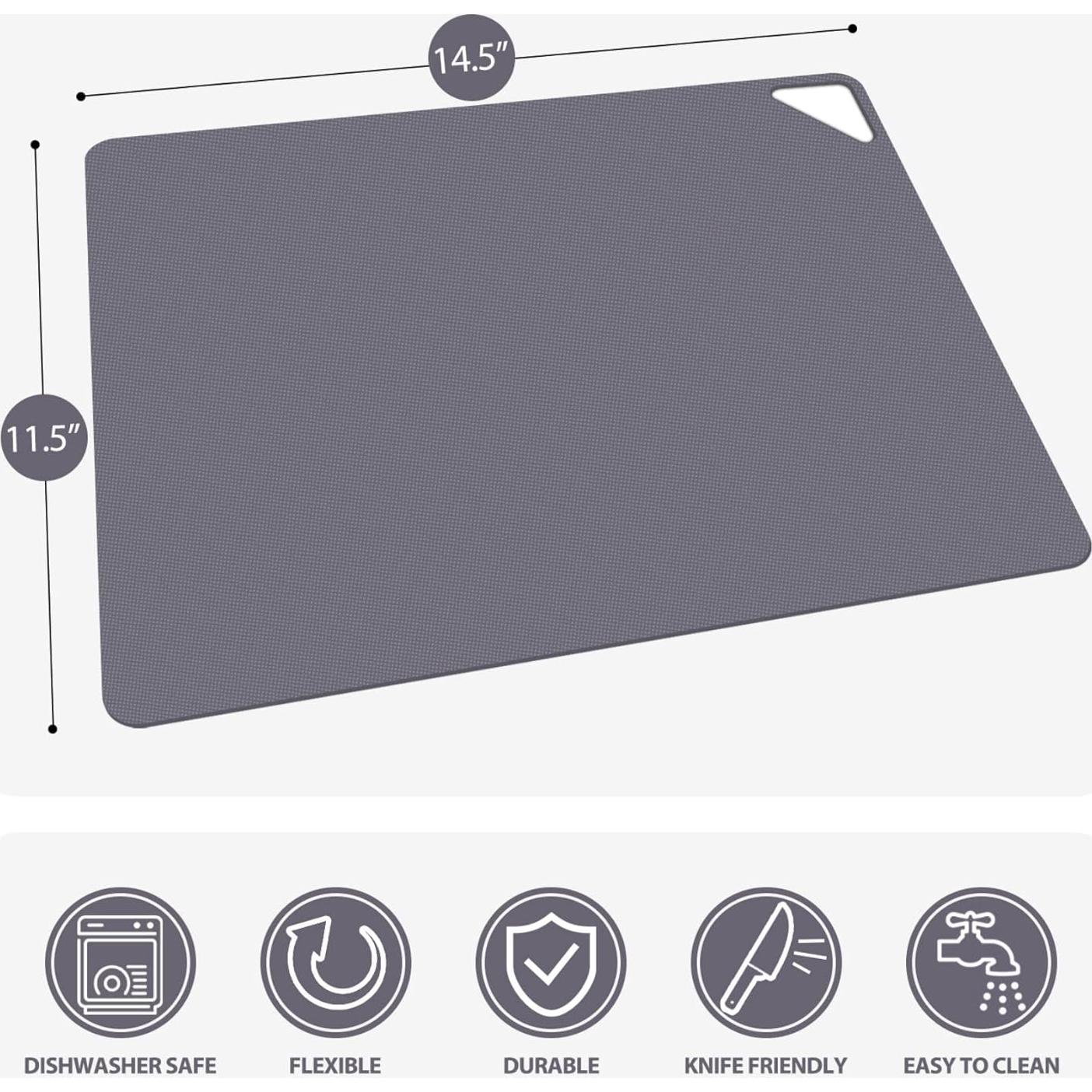 Juego de 3 Tablas de Cortar Flexibles WK Antideslizantes 36.8x29.2 cm