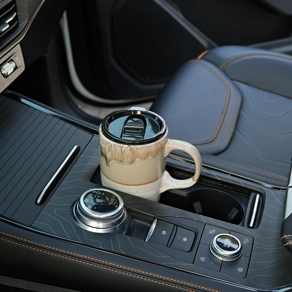 Taza de Cerámica para Viaje Bosmarlin 532 ml Gris Marrón