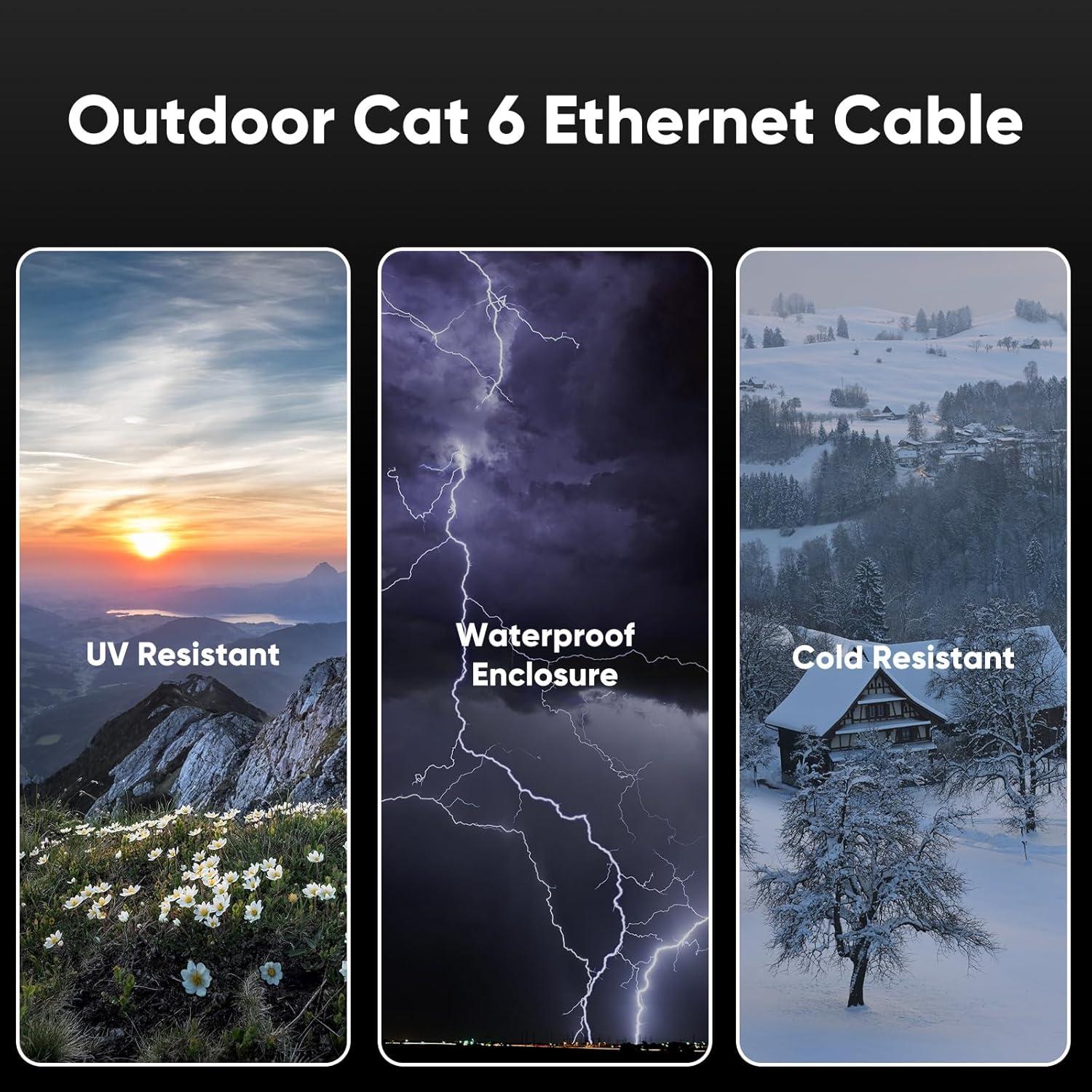 Cable Ethernet Cat 6 VOIETOLT 2.74 m Impermeable 10Gbps