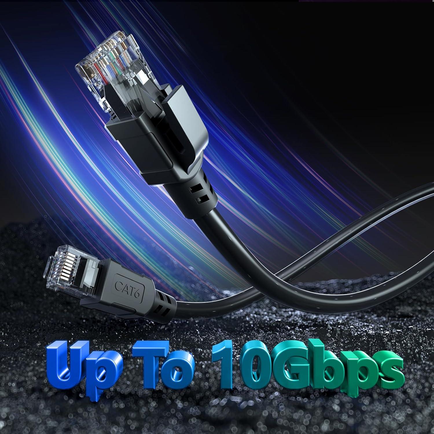 Cable Ethernet Cat 6 VOIETOLT 2.74 m Impermeable 10Gbps