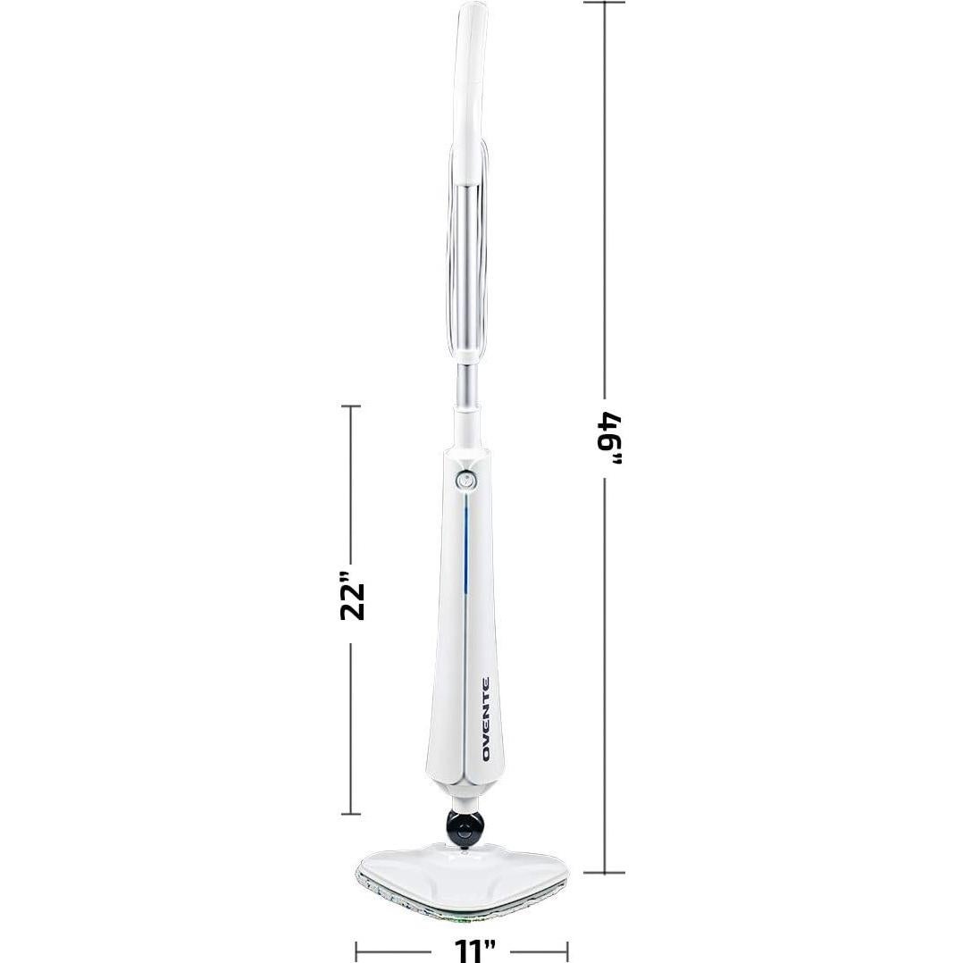 Limpiador de Vapor OVENTE ST405W 1300W Blanco para Pisos