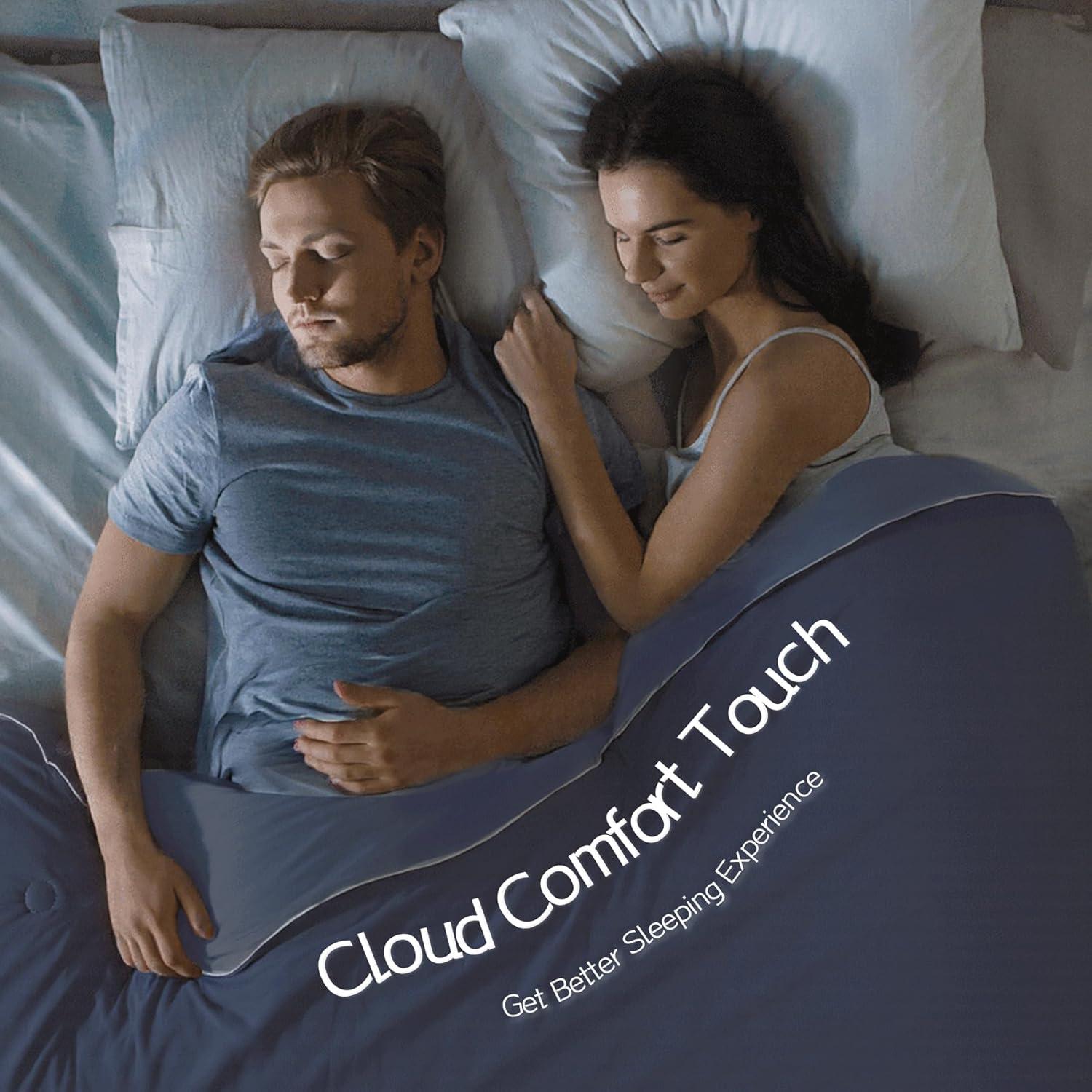 Edredón de Enfriamiento DOWNFORT Twin XL Azul 173x229cm Transpirable