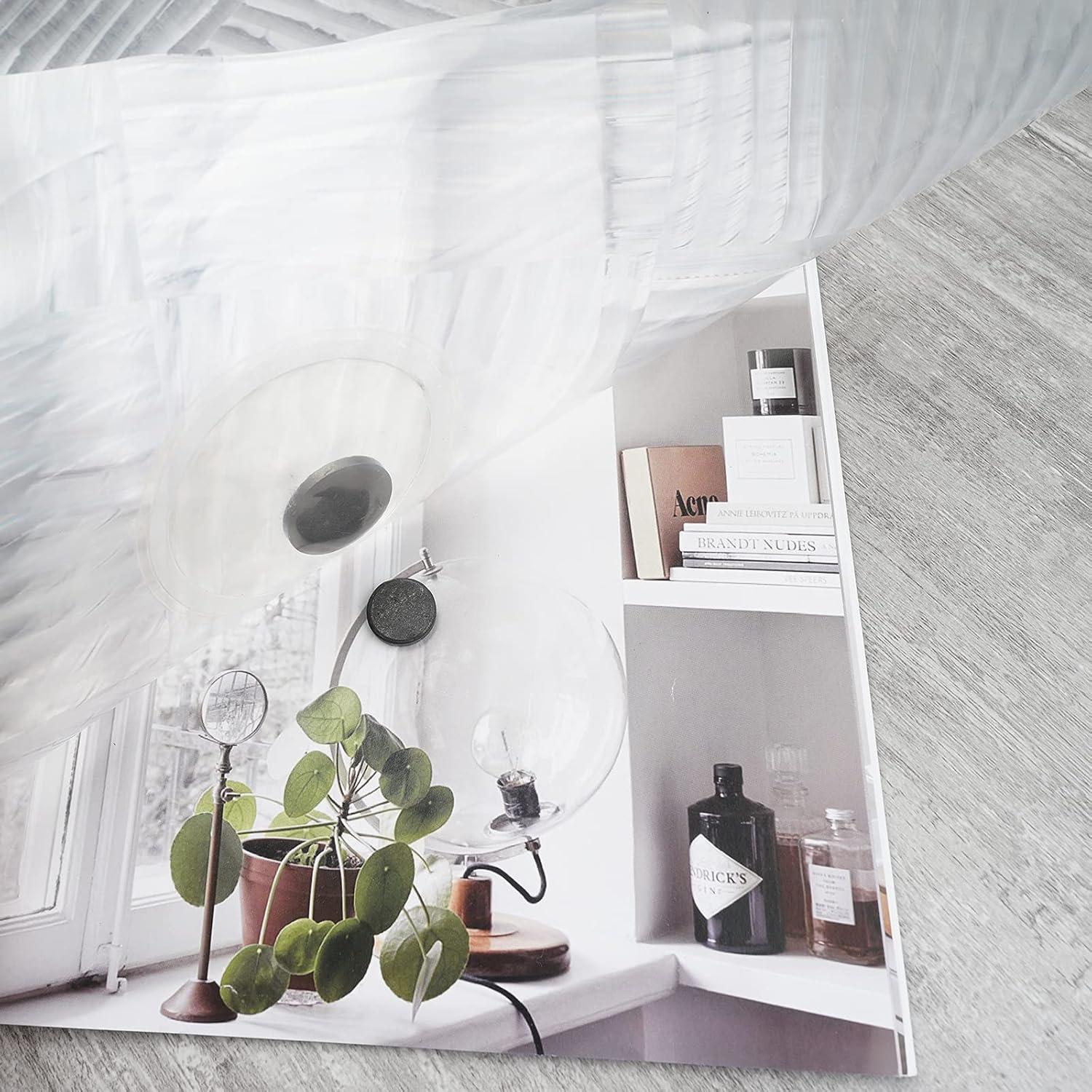 Cortina de Ducha Transparente EurCross 152x183 cm Geométrica