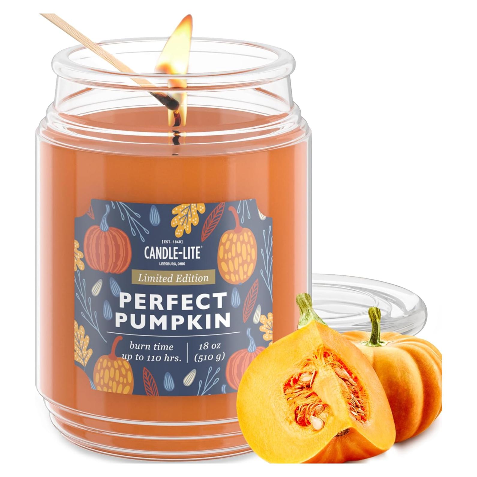 Vela Aromática Candle-Lite 18 oz Calabaza Perfecta - 110 Horas