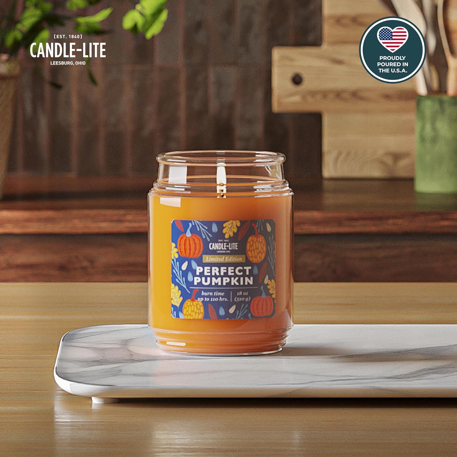 Vela Aromática Candle-Lite 18 oz Calabaza Perfecta - 110 Horas