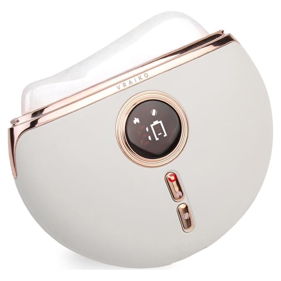 Dispositivo Gua Sha LED VRAIKO AURORA, Masajeador Facial Calor y Vibración