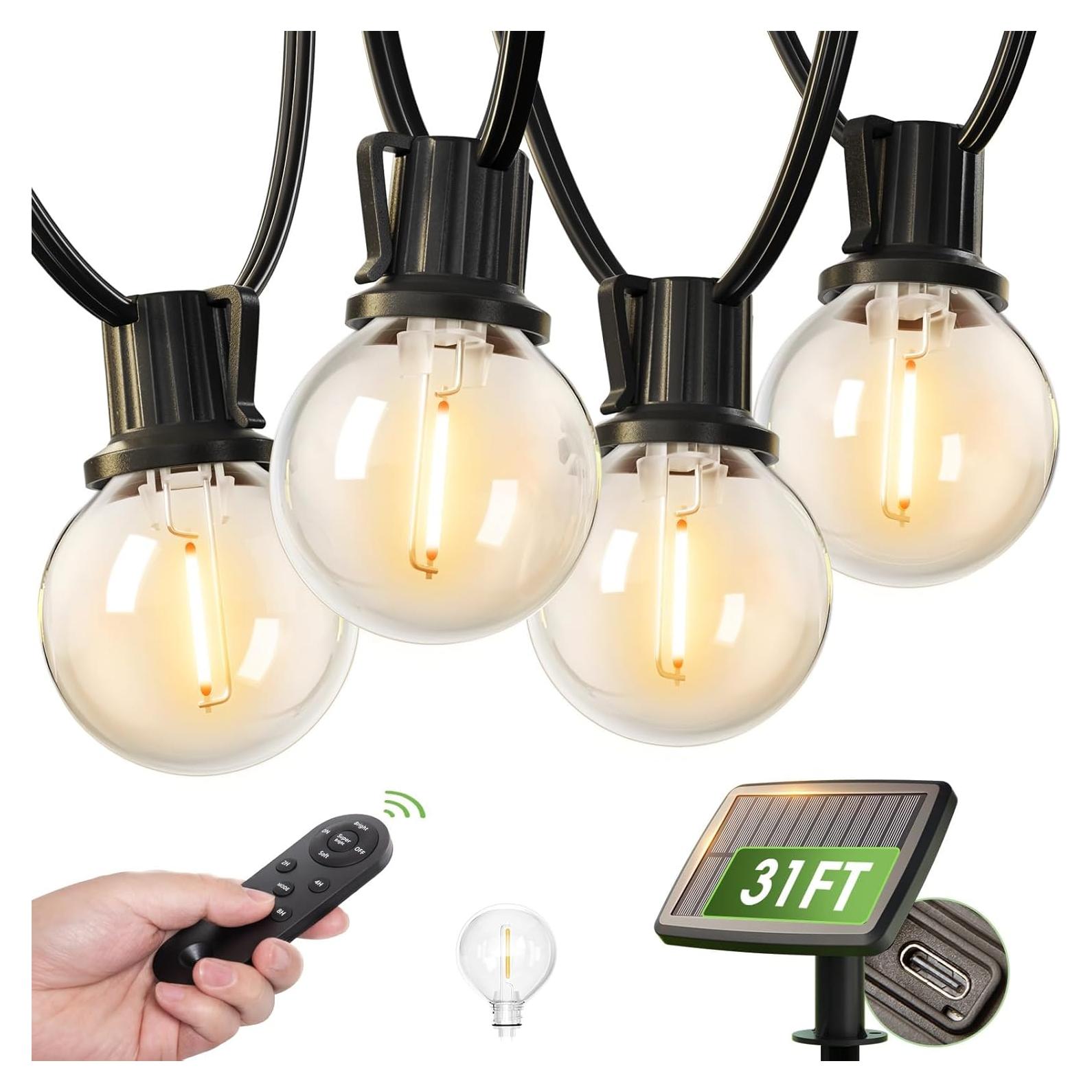 Luces de Cadena Solares addlon 7.62M con Control Remoto