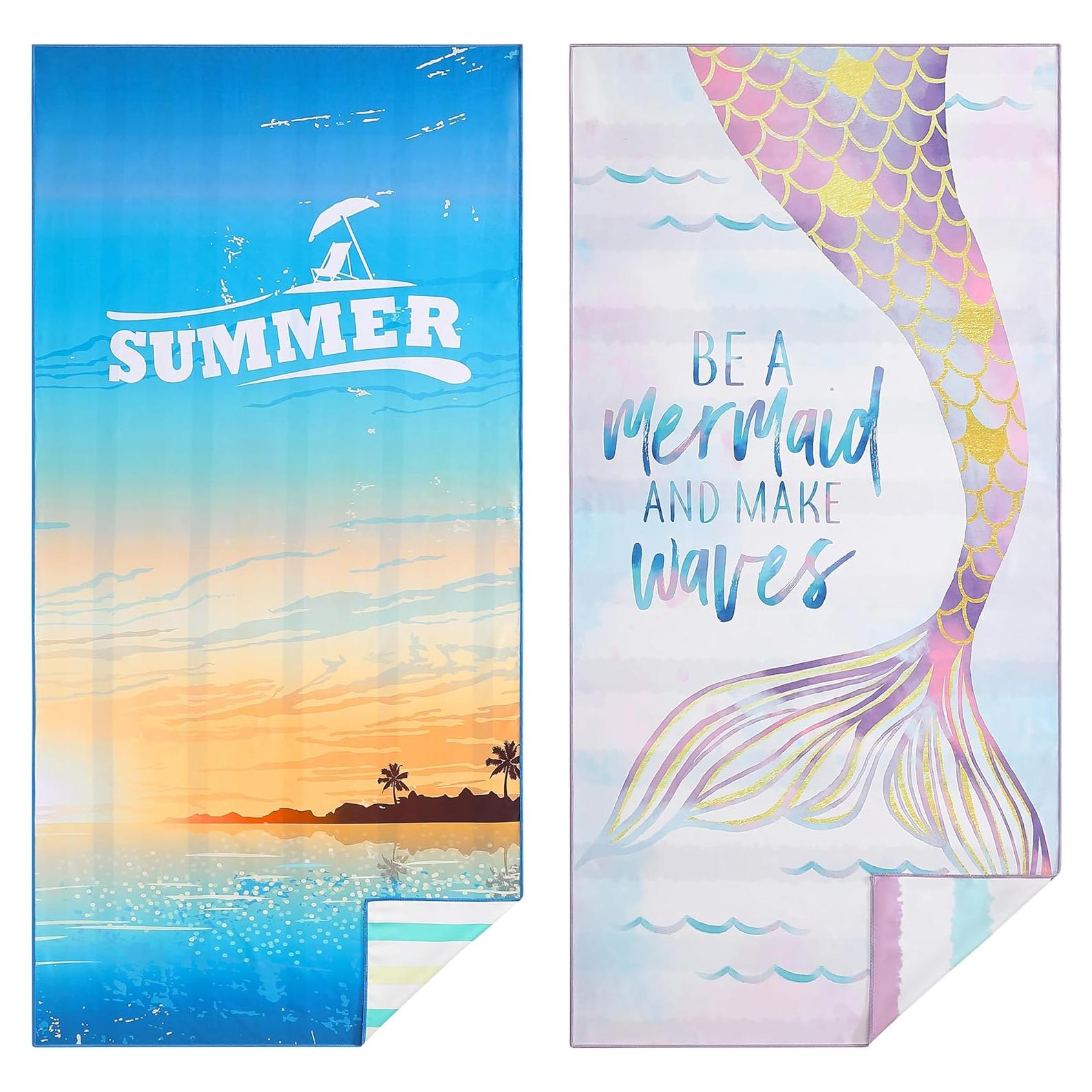 Toalla de Playa Casa Platino 2 Paquete Microfibra 180x80 cm